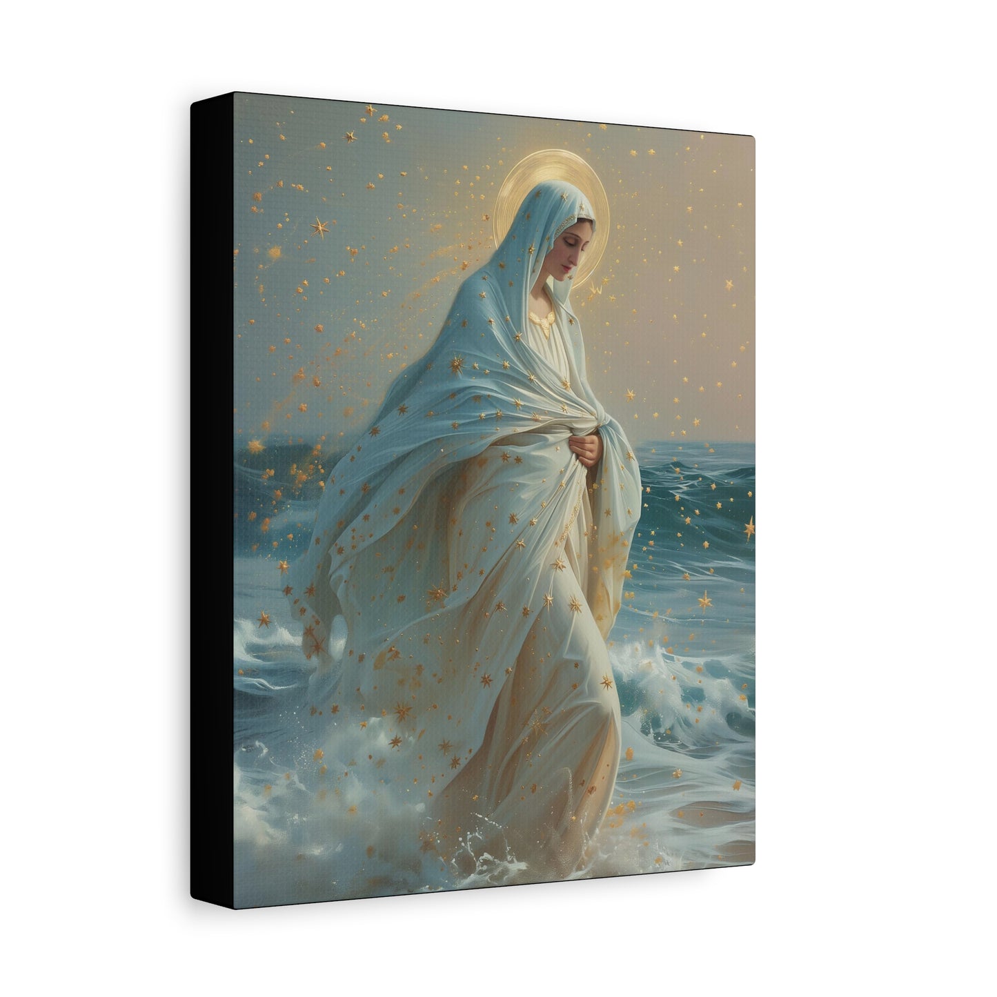 Guiding Light - Our Lady, Star of the Sea - Museum Wrapped Canvas - Sanctified Souls - Religious Art for your Home