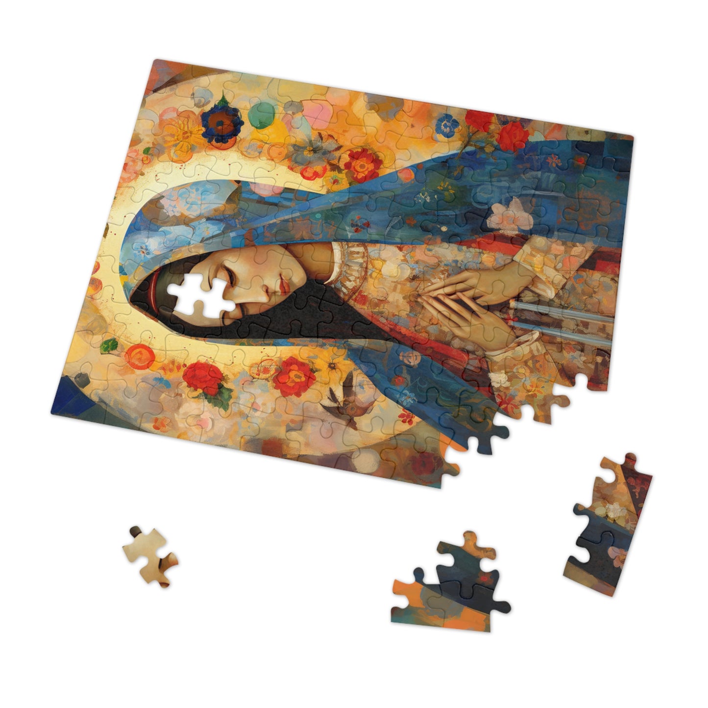 Mary's Silent Blessing - Puzzle and Keepsake Tin - Religious Jigsaw Puzzle (30, 110, 252, 500,1000-Piece) - Religious Puzzle