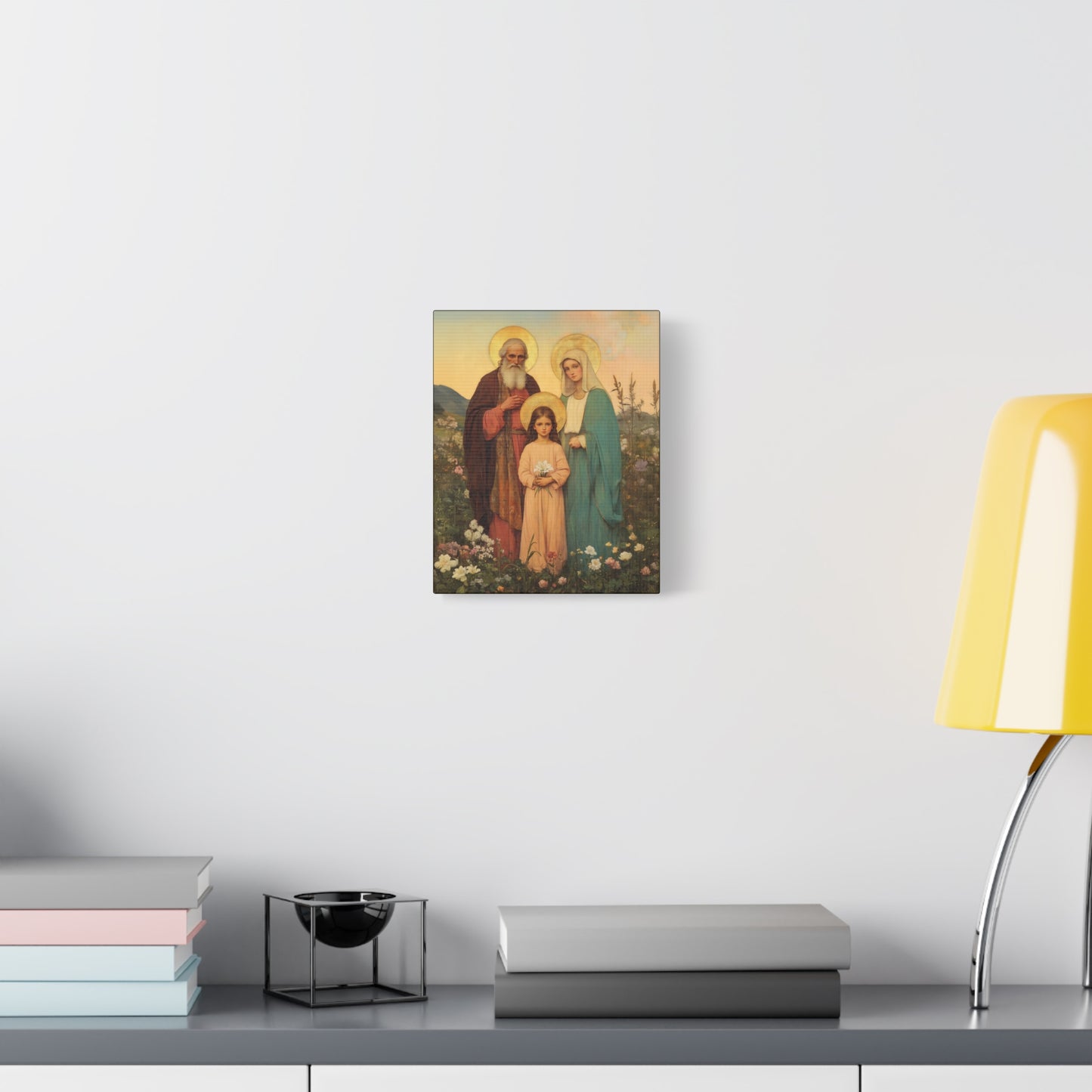 Saints Joachim and Anne with Young Mary - Gallery Wrapped Canvas - Print - Religious Art for your Home - Catholic Art