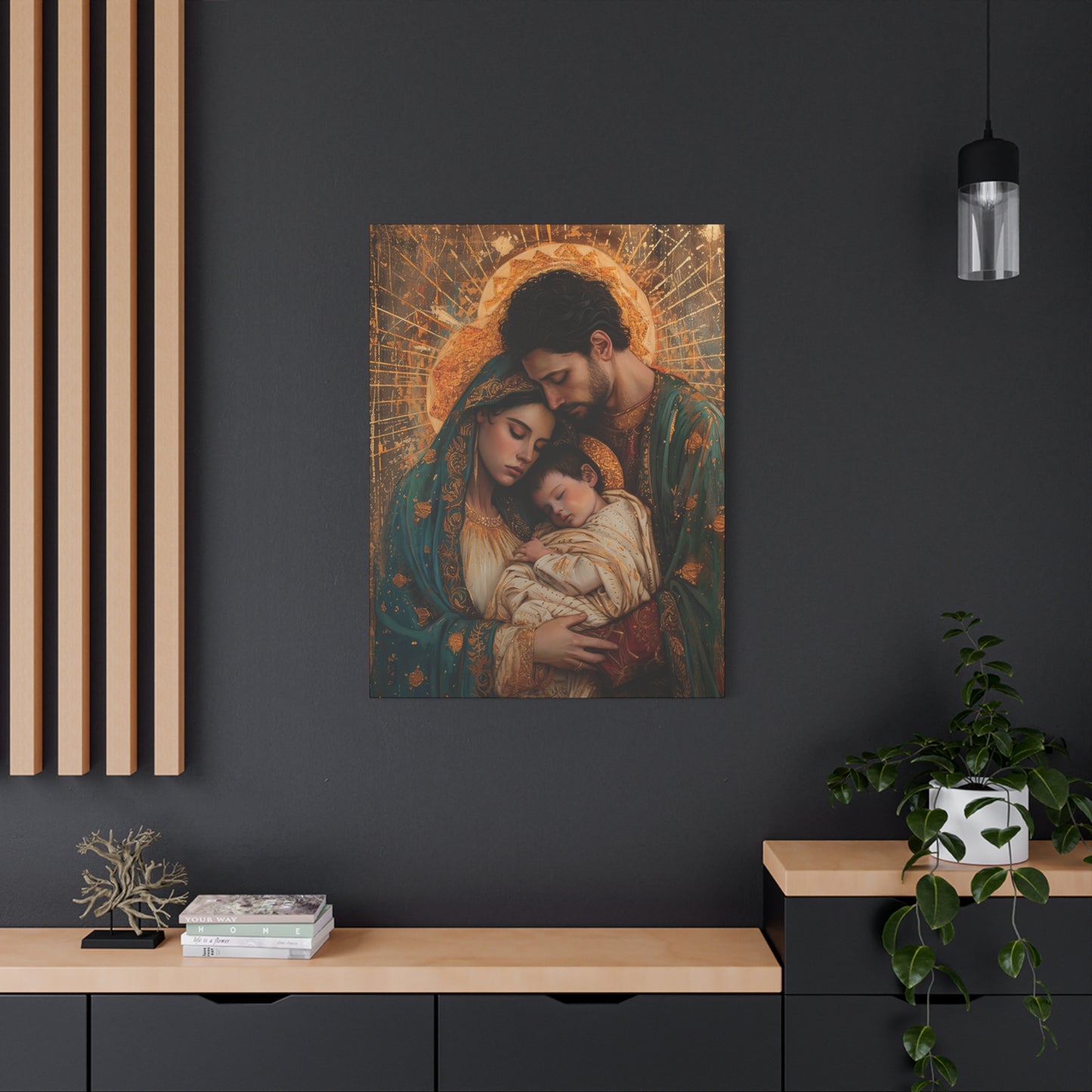 Divine Harmony - The Holy Family - Museum Wrapped Canvas - Sanctified Souls Print - Religious Art - Jesus, Mary and Joseph Art