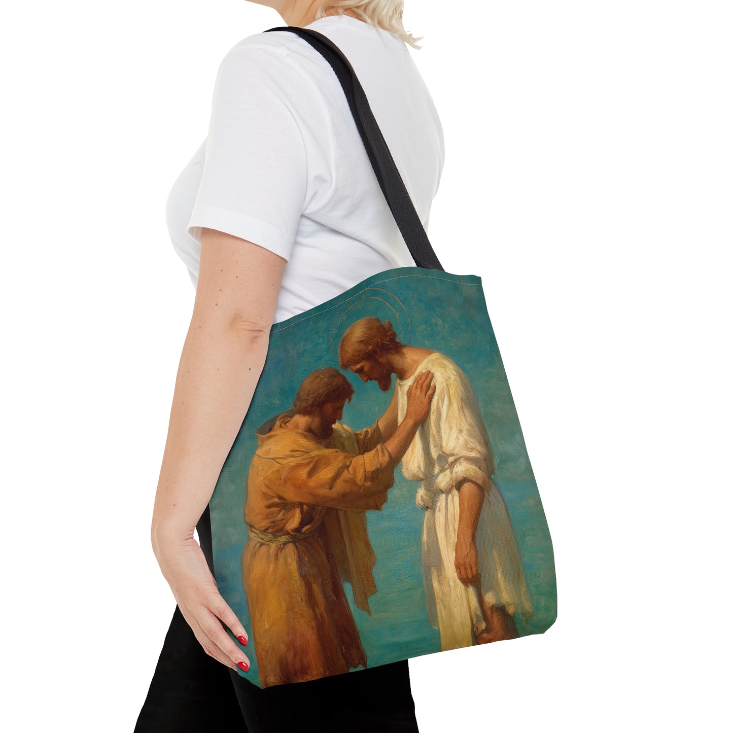 Saint John the Baptist, Servant of the Dawn - Tote Bag - Large Medium Small Faith Art Bag - Catholic Faith Purse - Double Sided
