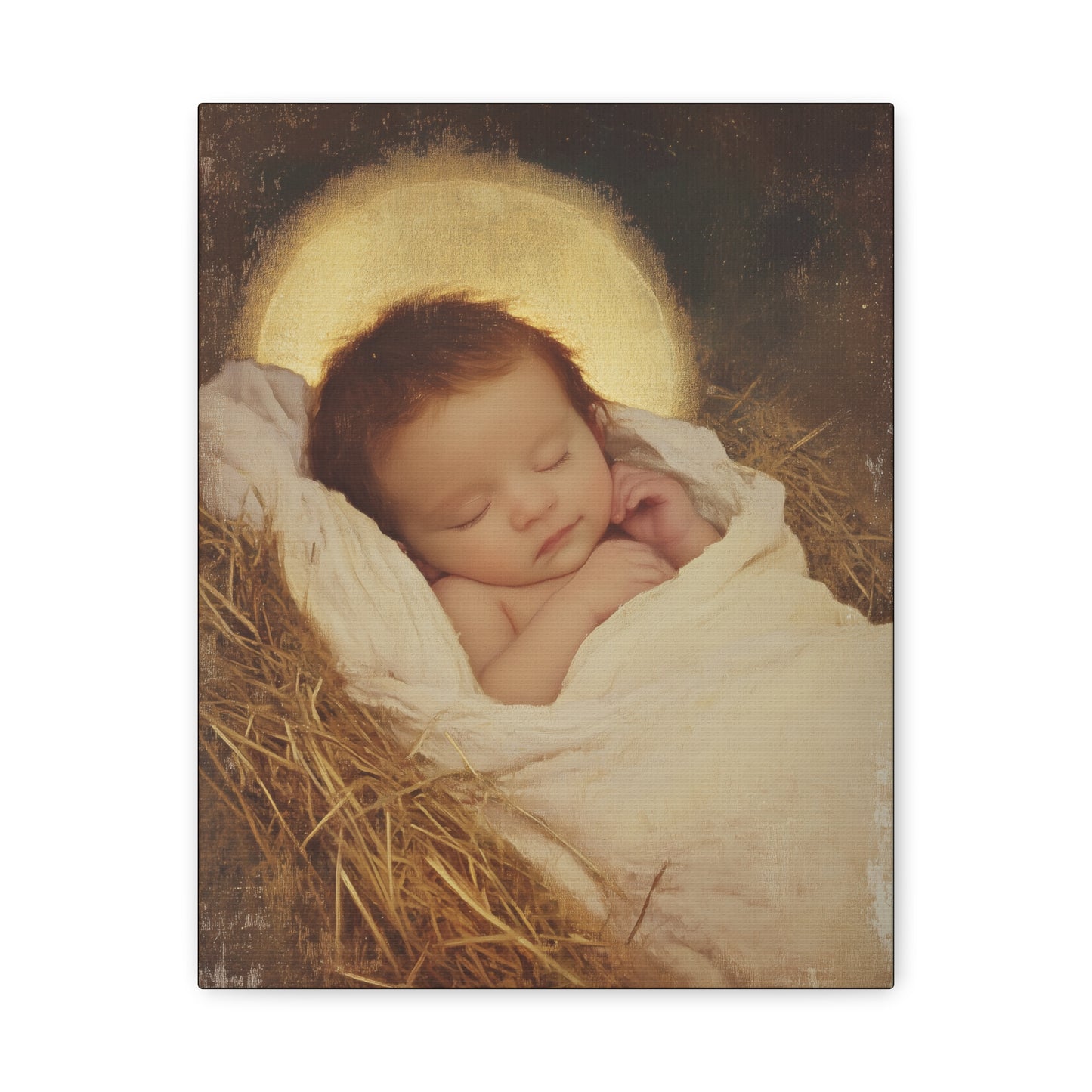 Jesus, the Newborn Light of the World - Gallery Wrapped Canvas - Print - Religious Art for your Home - Catholic Art Print