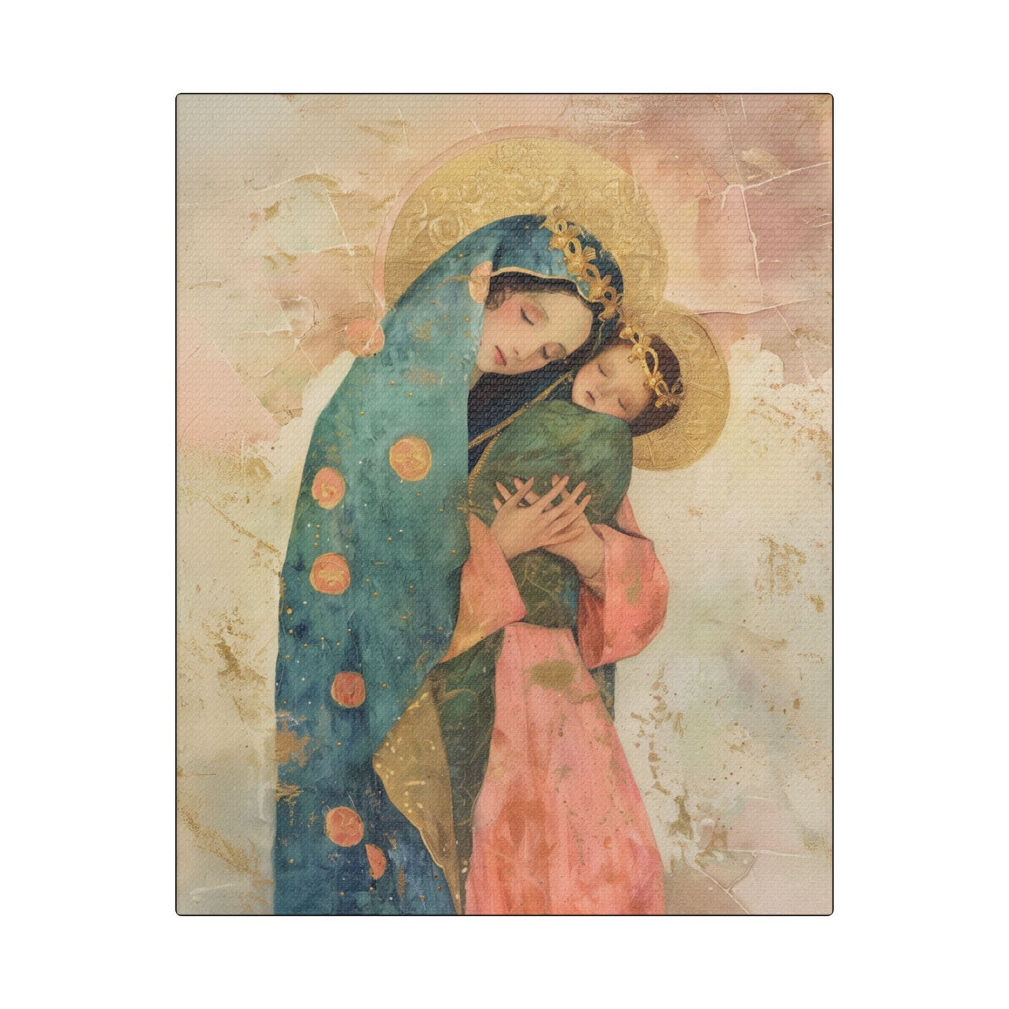 The Sweet Advocate of Souls - Mary, Help of Christians -  Museum Wrapped Canvas Print - Multiple Sizes - Catholic Home art Matte Canvas