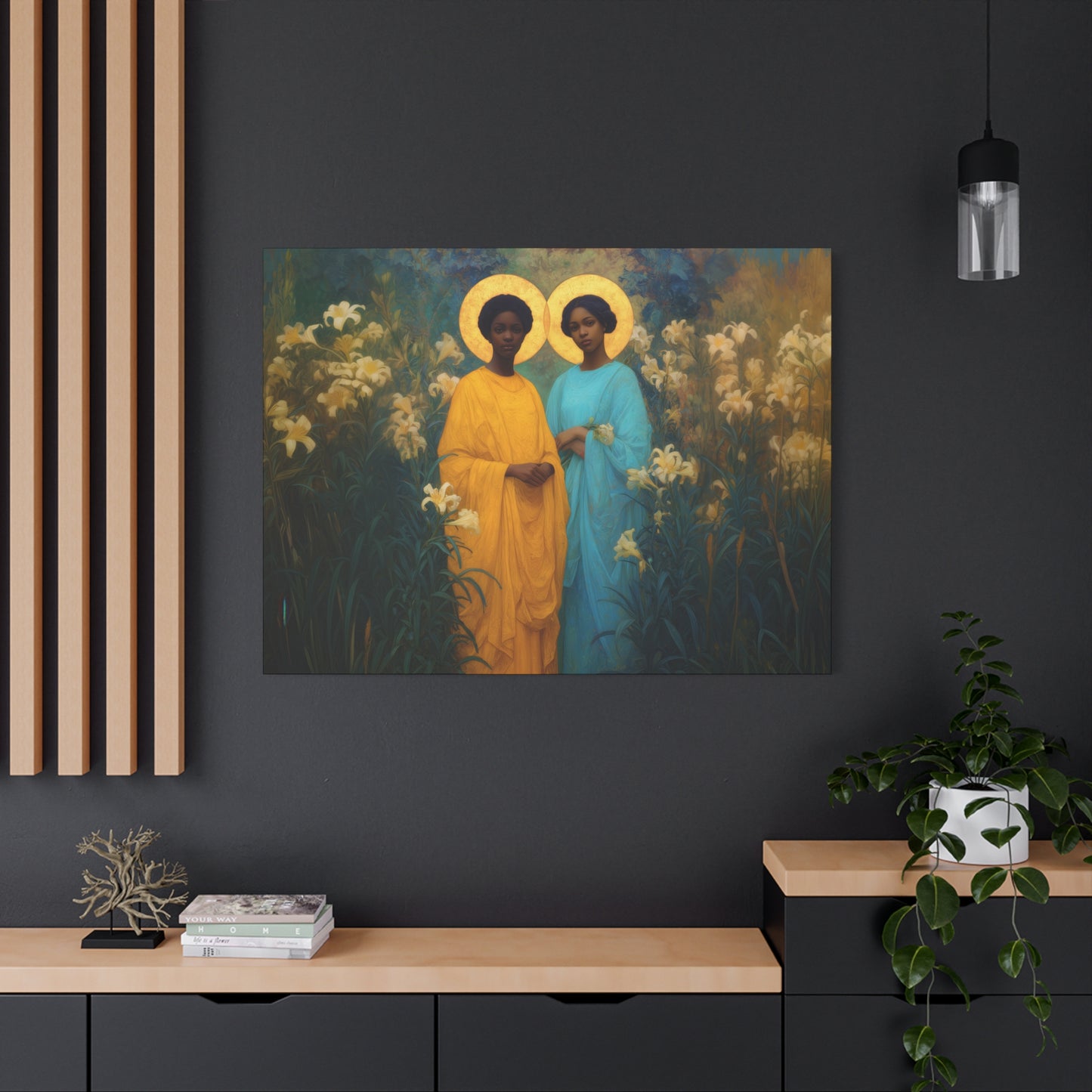 Saint Perpetua and Saint Felicity -  Museum Wrapped Canvas - Sanctified Souls Print - Religious Art for your Home - Catholic Saint Art