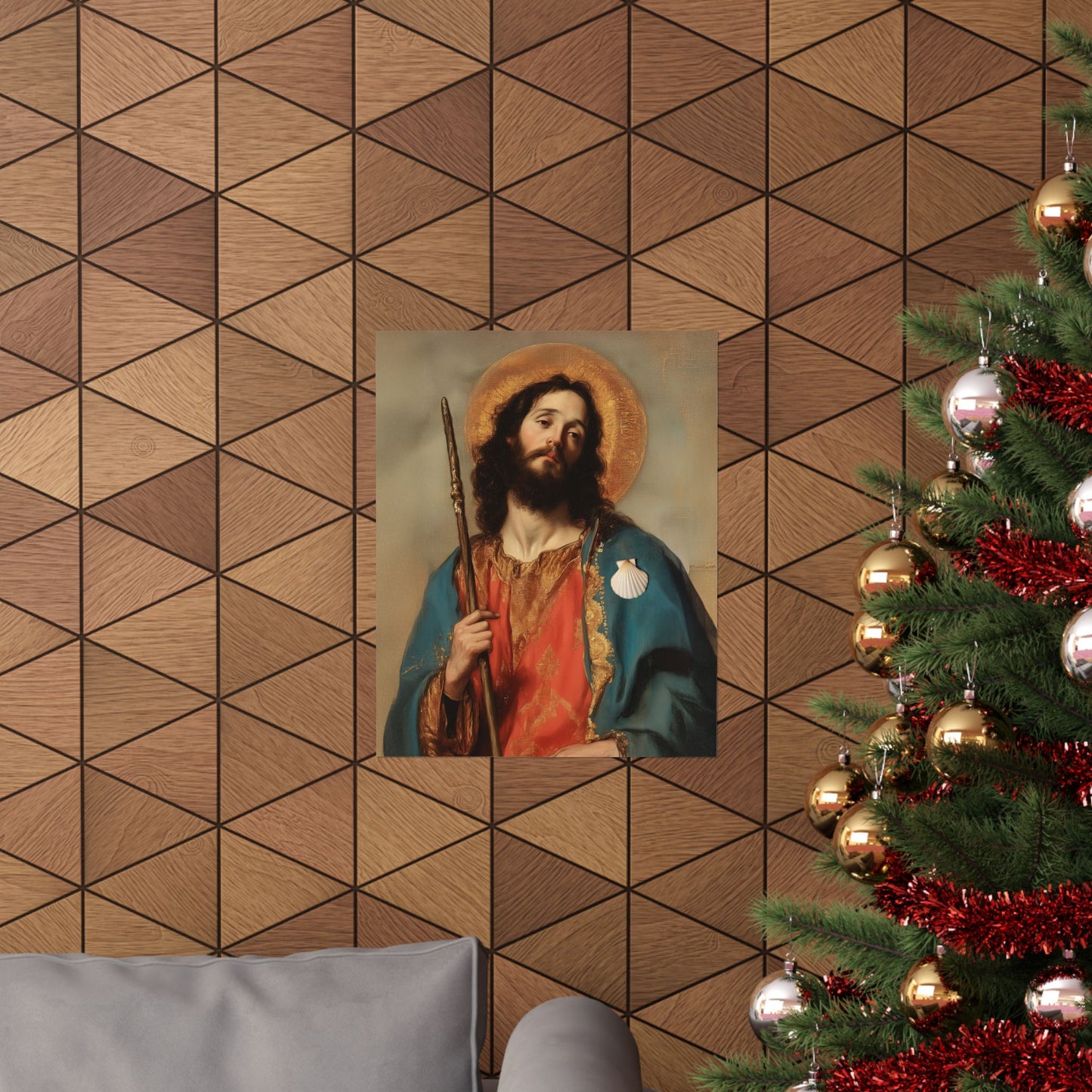 Saint James the Greater - Apostle - Sanctified Souls Print - Multiple Sizes - Premium Posters - Catholic Art - Christian Home Decor Artwork