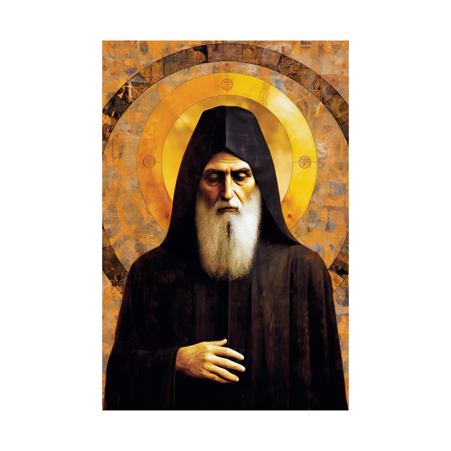 Saint Charbel Makhlouf - Sanctified Souls Print - Multiple Sizes - Premium Matte Vertical Posters - Catholic Religious Art for the home