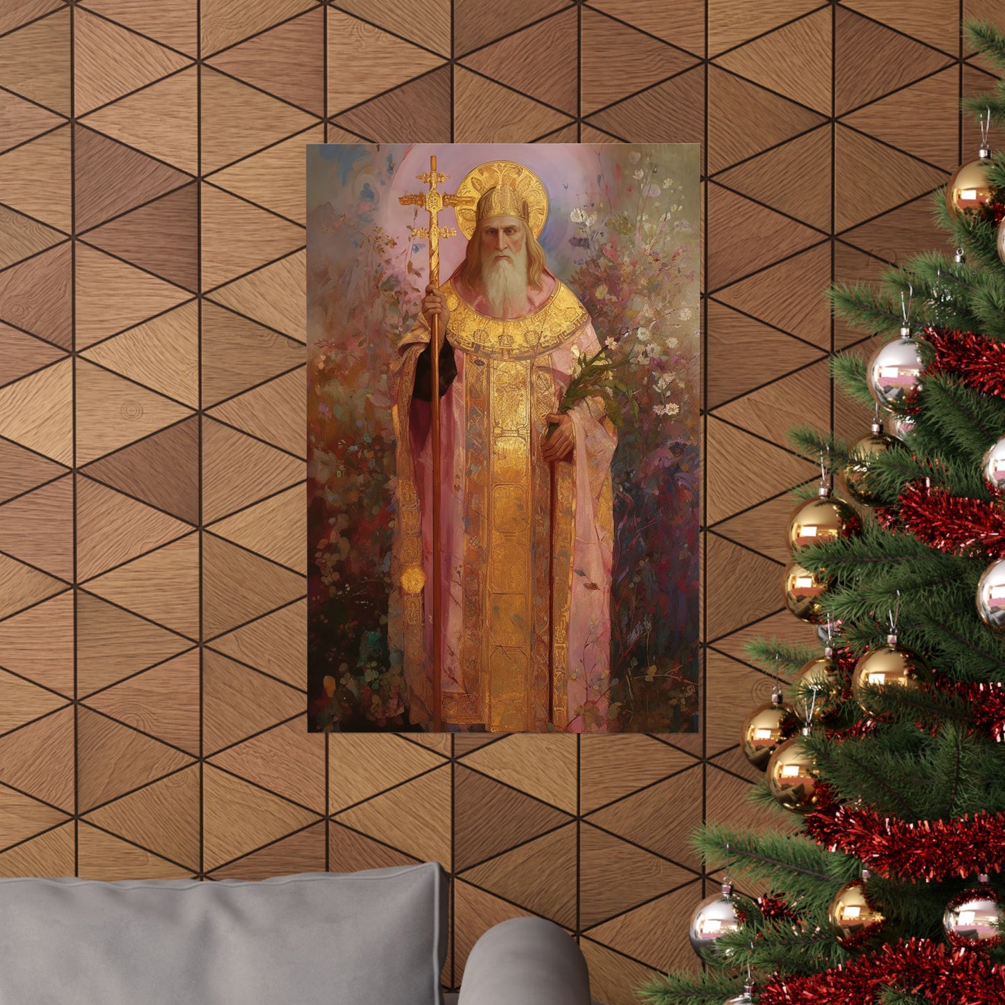 Saint Thorlak of Iceland Print - Sanctified Souls Print - Multiple Sizes - Premium Matte Vertical Posters