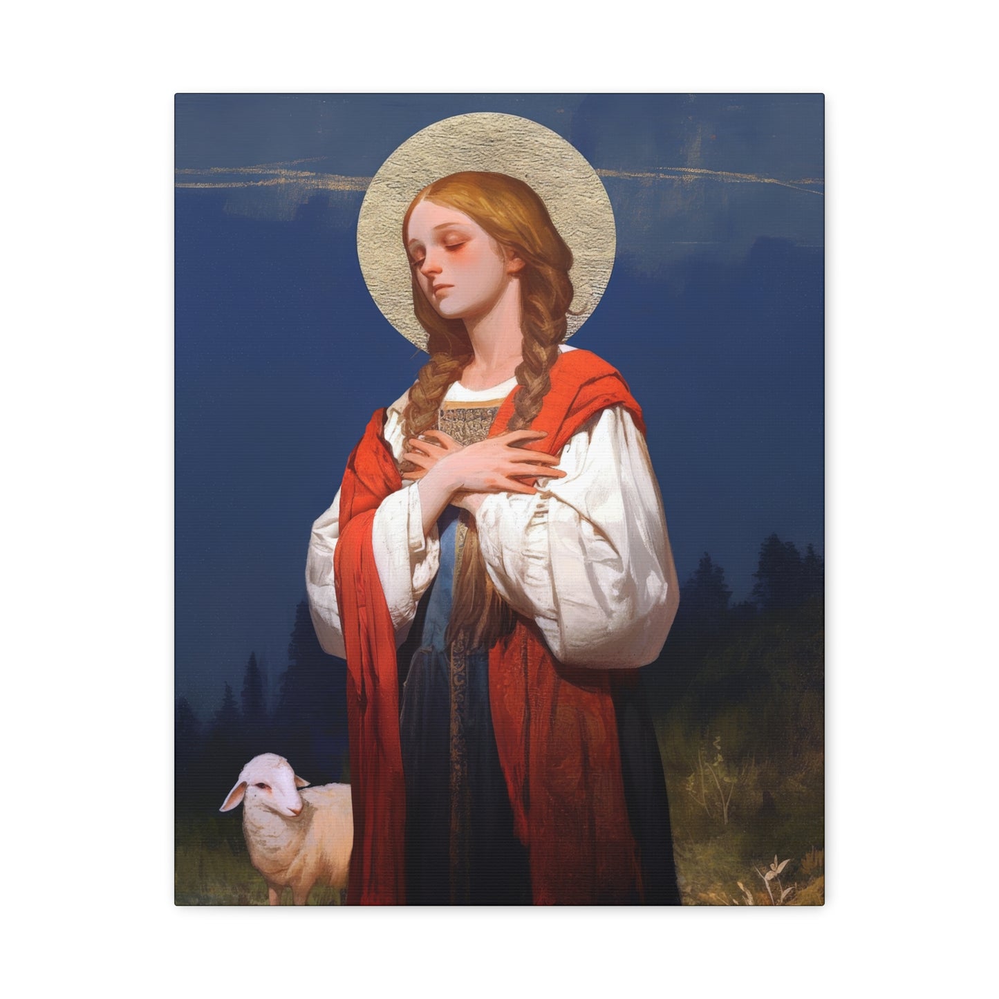Saint Genevieve - Gallery Wrapped Canvas - Print - Religious Art for your Home - Catholic Art