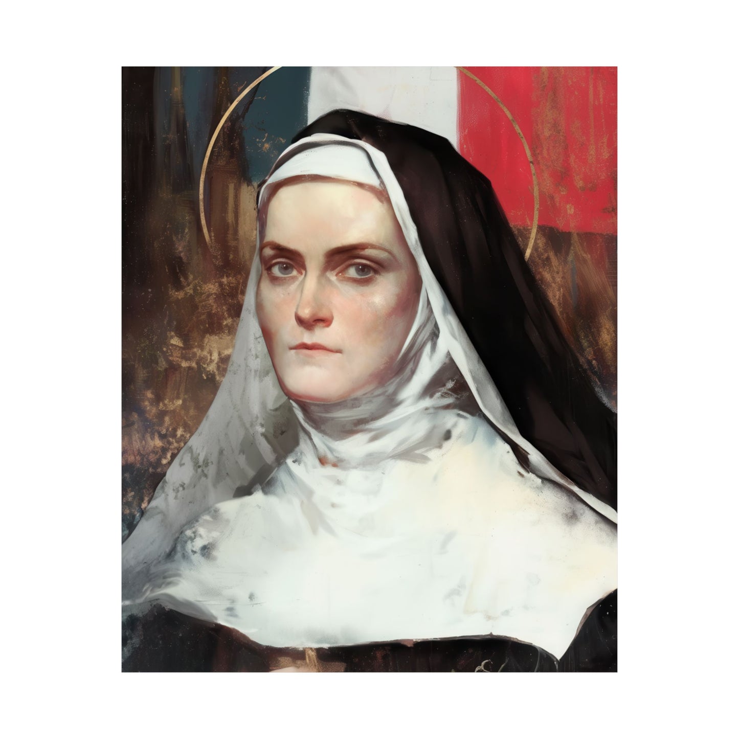 Saint Jeanne-Antide Thouret - Sanctified Souls Print - Multiple Sizes - Premium Posters - Catholic Art - Christian Home Decor Artwork