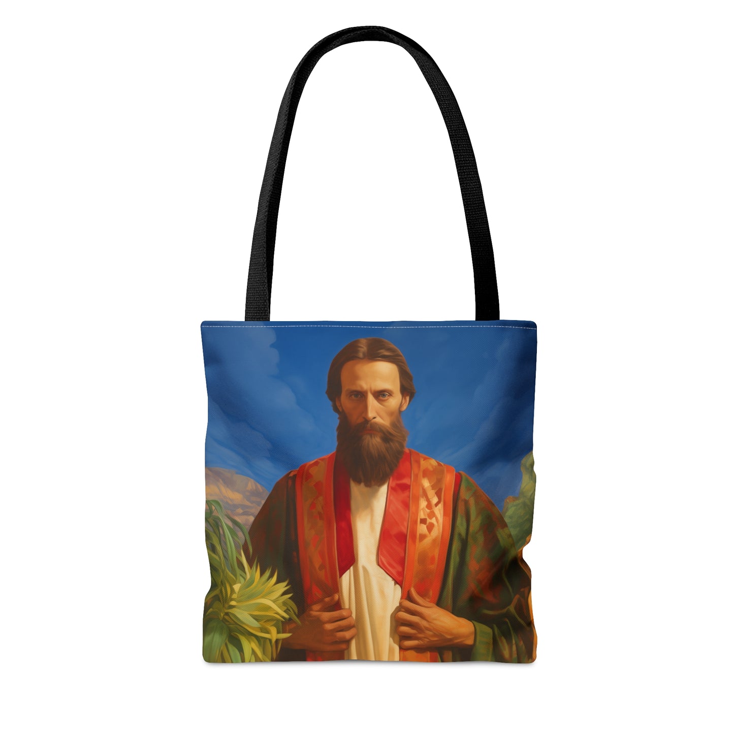 Saint John the Baptist Tote Bag - Large Medium Small Faith Art Bag - Re usable Tote Purse - Double Sided - Catholic Art Bag