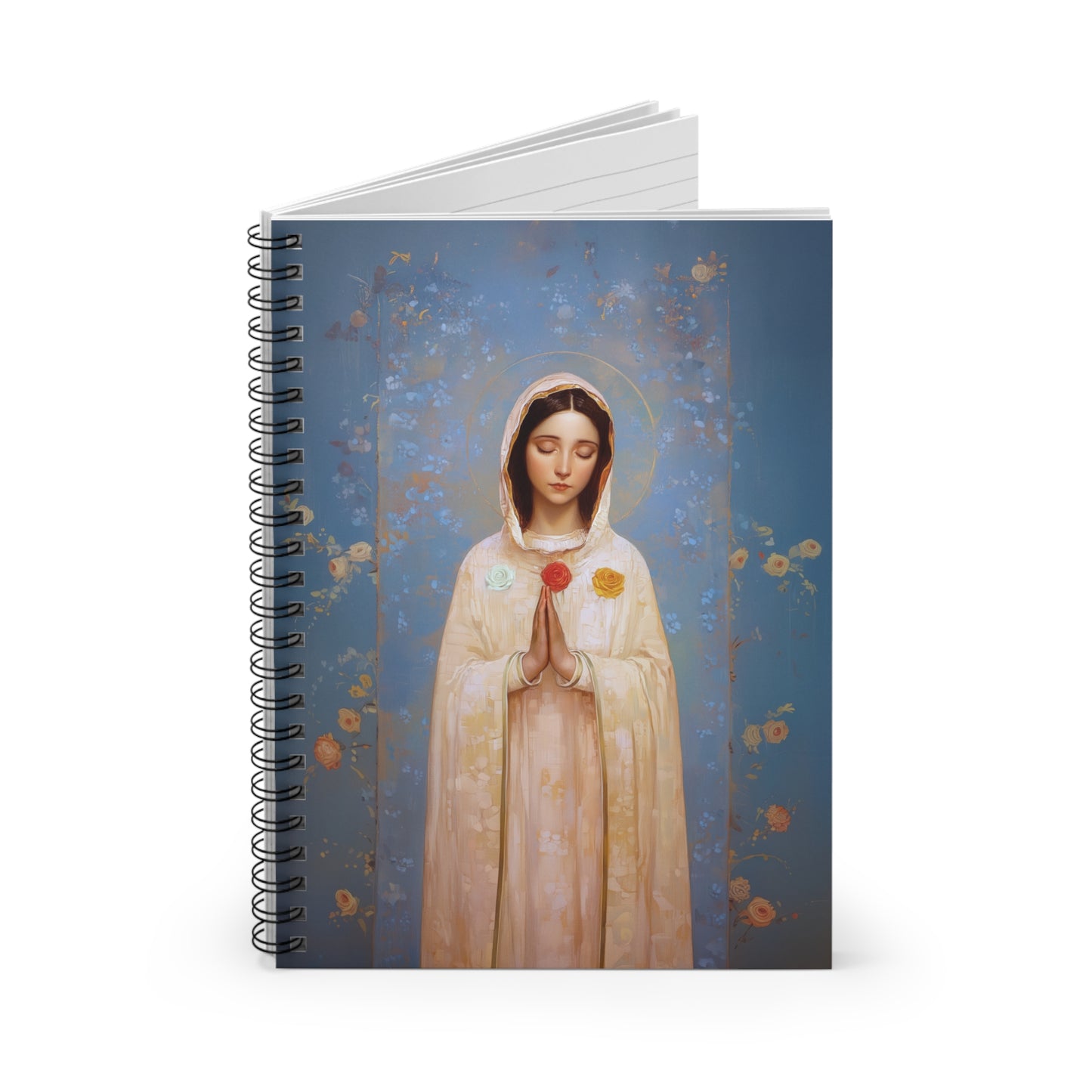 Rosa Mystica - Mystical Rose - Mother Mary - Marian Art - Journal - Sanctified Souls Art - Religious Based Notebook - Spiral