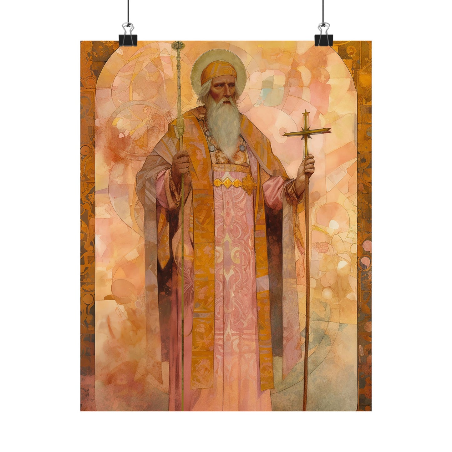 Saint Thorlak of Iceland Print - Sanctified Souls Print - Multiple Sizes - Premium Matte Vertical Posters