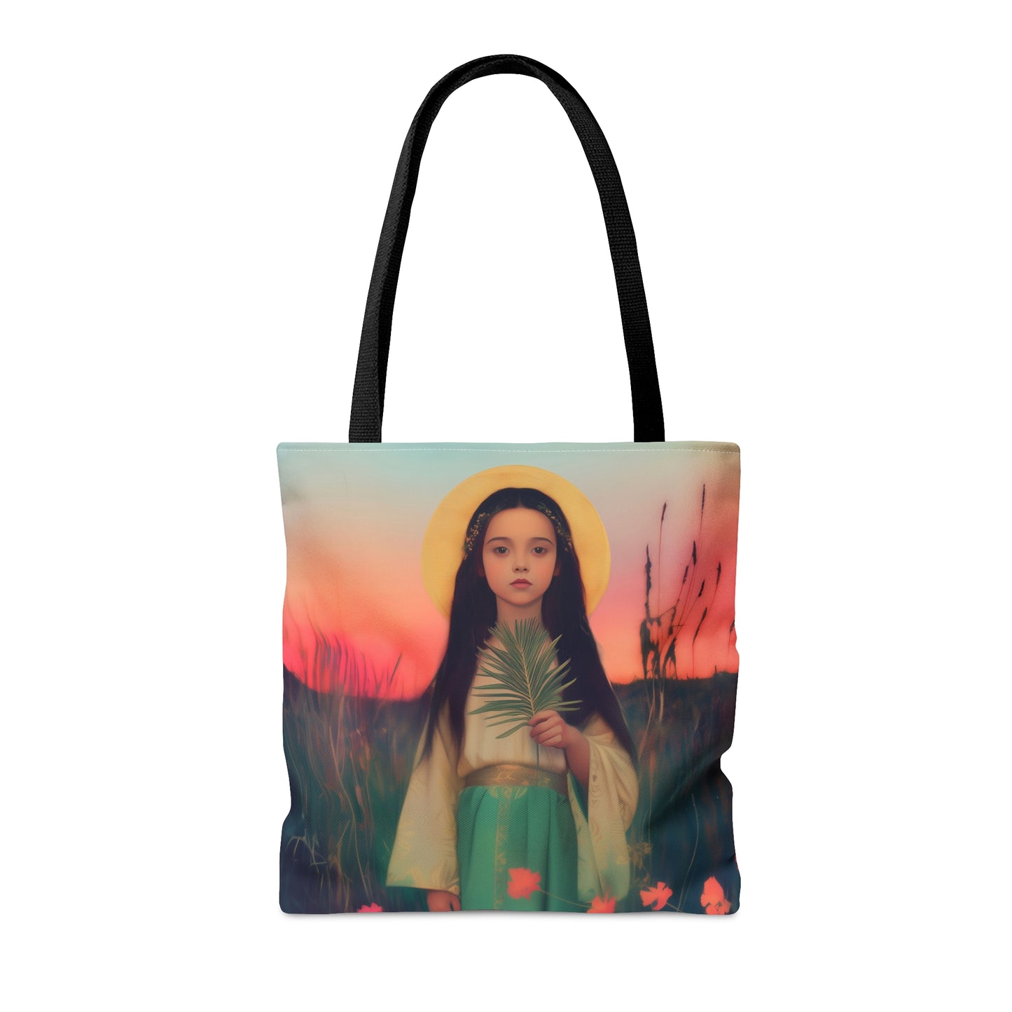 Saint Charity - Tote Bag - Large Medium Small Faith Art Bag - Bible Study Faith Purse - Double Sided Prayer Tote - Catholic Saint