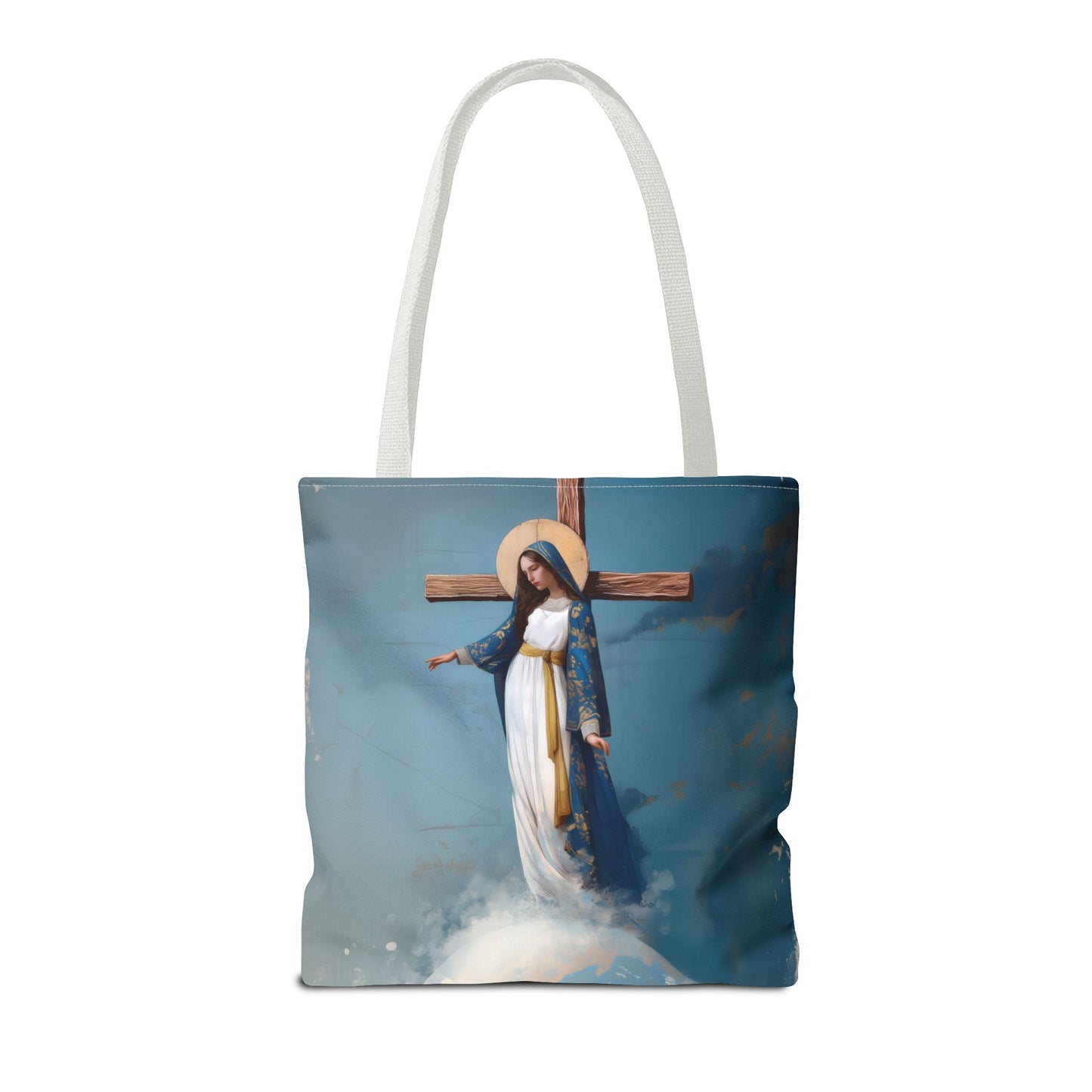 The Lady Of All Nations - Marian Devotion - Mother Mary - Tote Bag - Large Medium Small Faith Art Bag - Re-usable Tote Purse - Double Sided