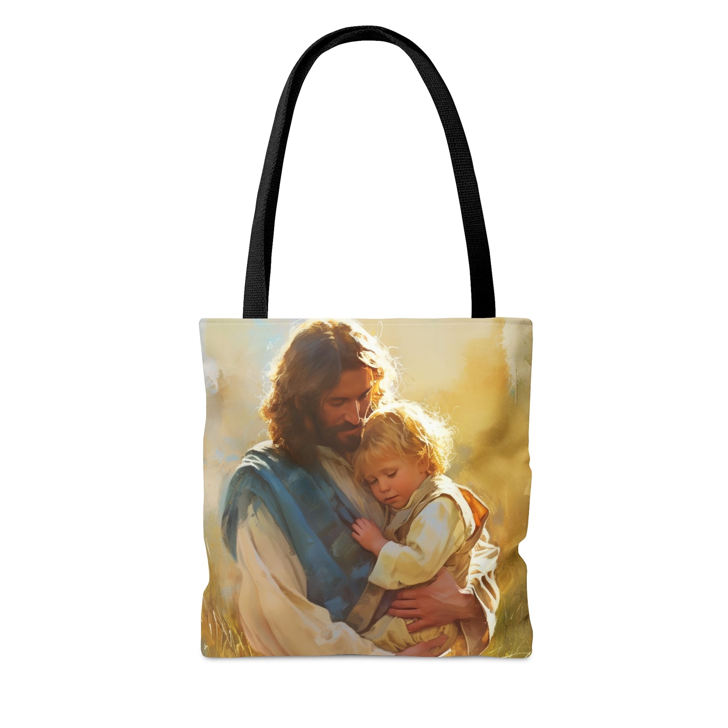 Jesus, Guardian of Innocence Tote Bag - Large Medium Small Faith Art Bag - Catholic Faith Purse - Religious Carry All