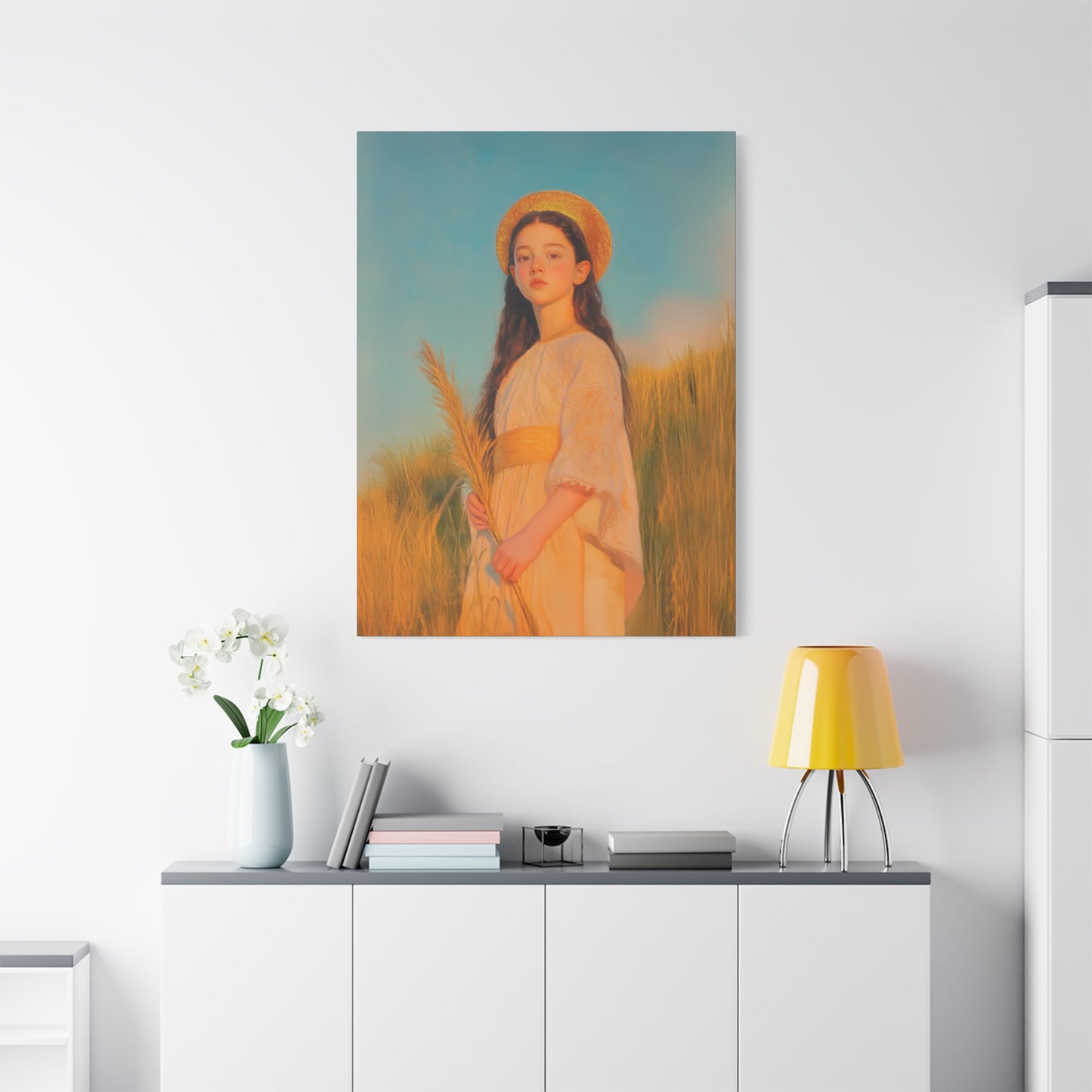 Saint Faith - Multiple Sizes - Catholic Home art - Museum Wrapped Canvas - Sanctified Souls Print - Martyr Saint