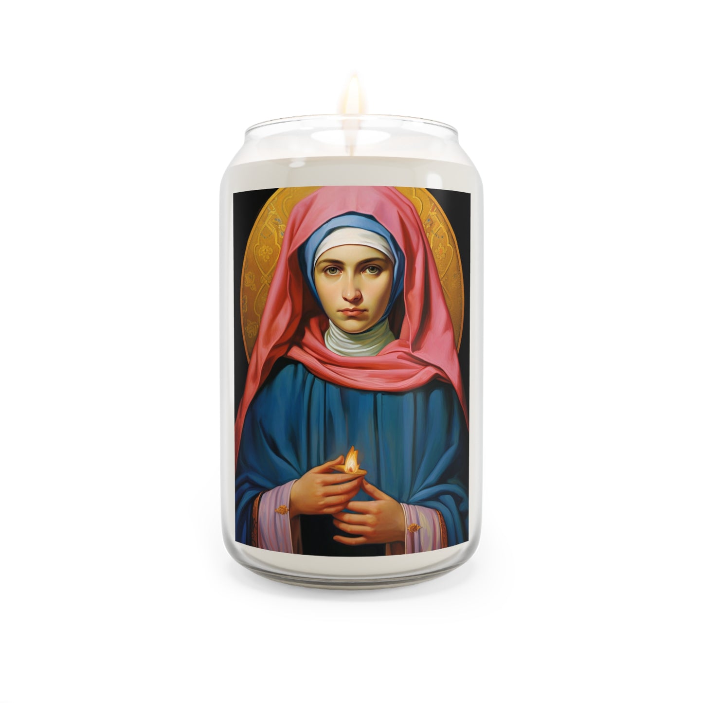 Saint Bernadette  - Scented Prayer Candle, 13.75oz - Tall Size - Religious Prayer Candle - Catholic Art