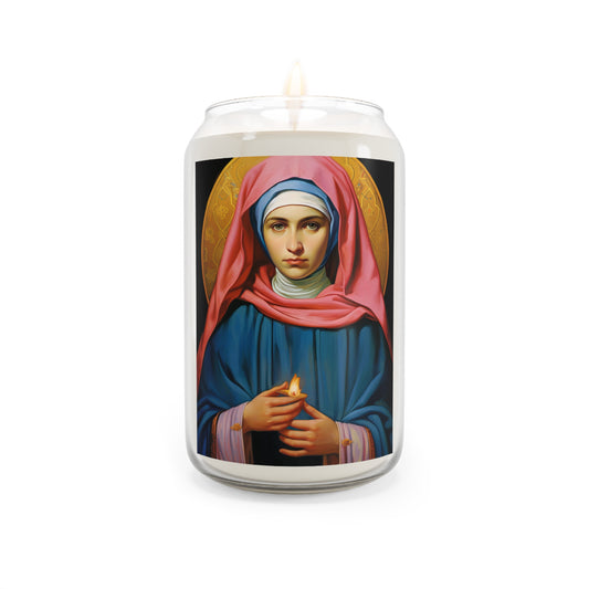 Saint Bernadette  - Scented Prayer Candle, 13.75oz - Tall Size - Religious Prayer Candle - Catholic Art