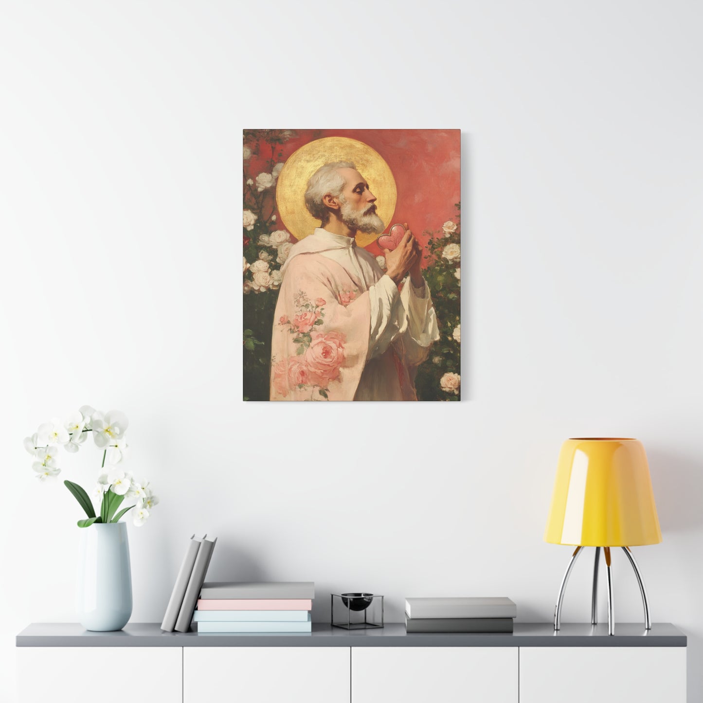 Saint Valentine - Multiple Sizes - Catholic Home art - Museum Wrapped Canvas - Sanctified Souls Print - Catholic Saint Art