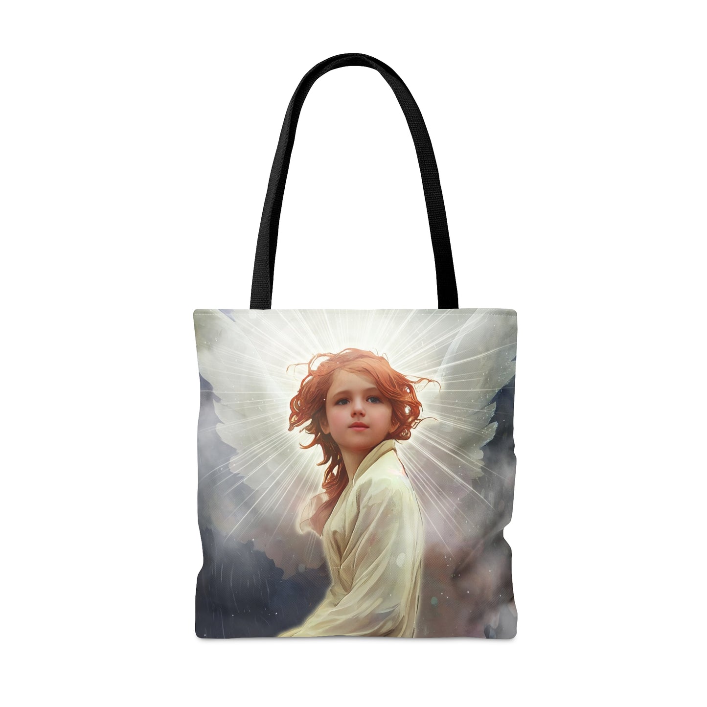 The Archangel Daniel Tote Bag - Large Medium Small - Art Bag -  Guardian Angel Double Sided Purse - Carry All Bag - Spiritual Gift - Divine
