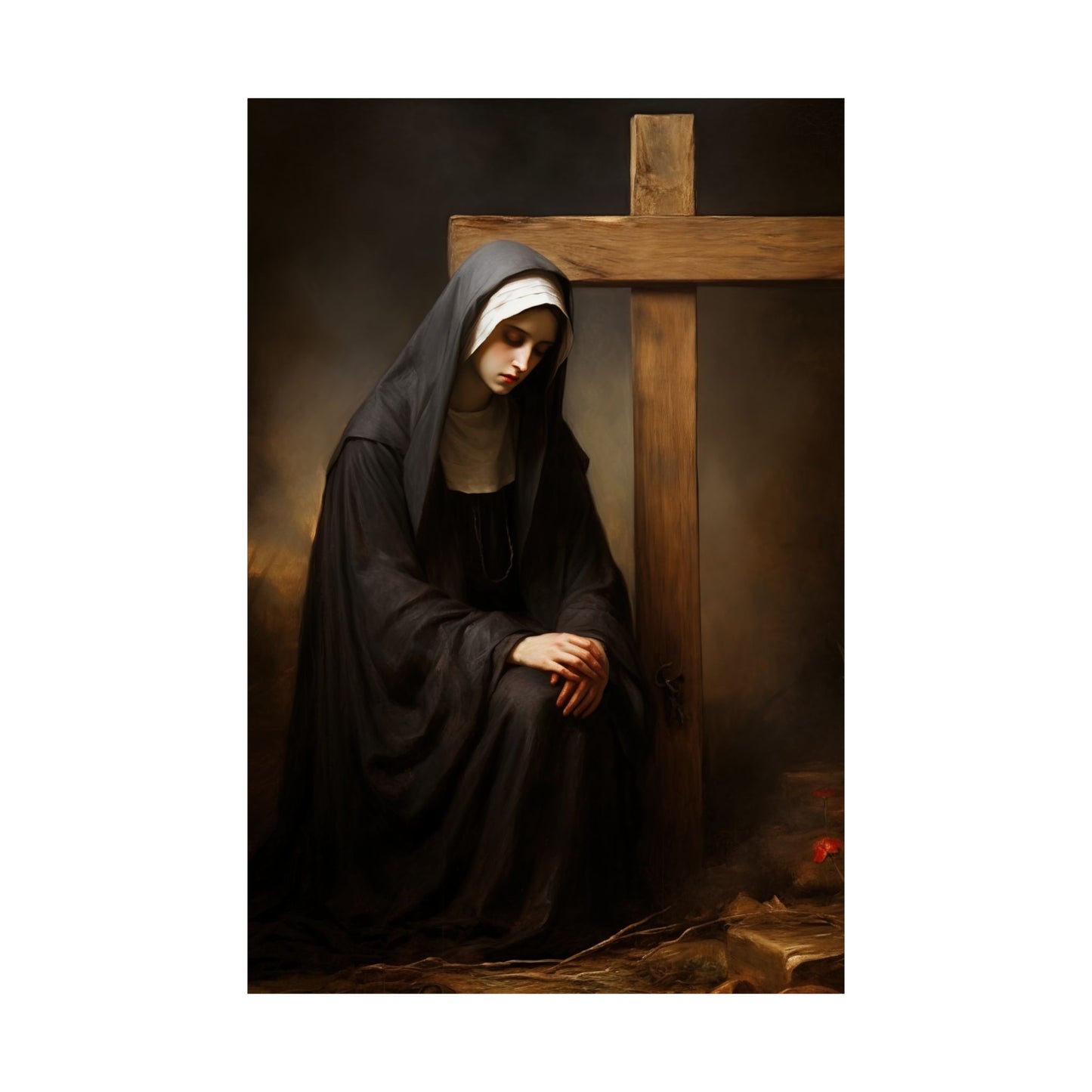 Saint Clare of Montefalco Print - Sanctified Souls Print - Multiple Sizes - Premium Matte Vertical Posters