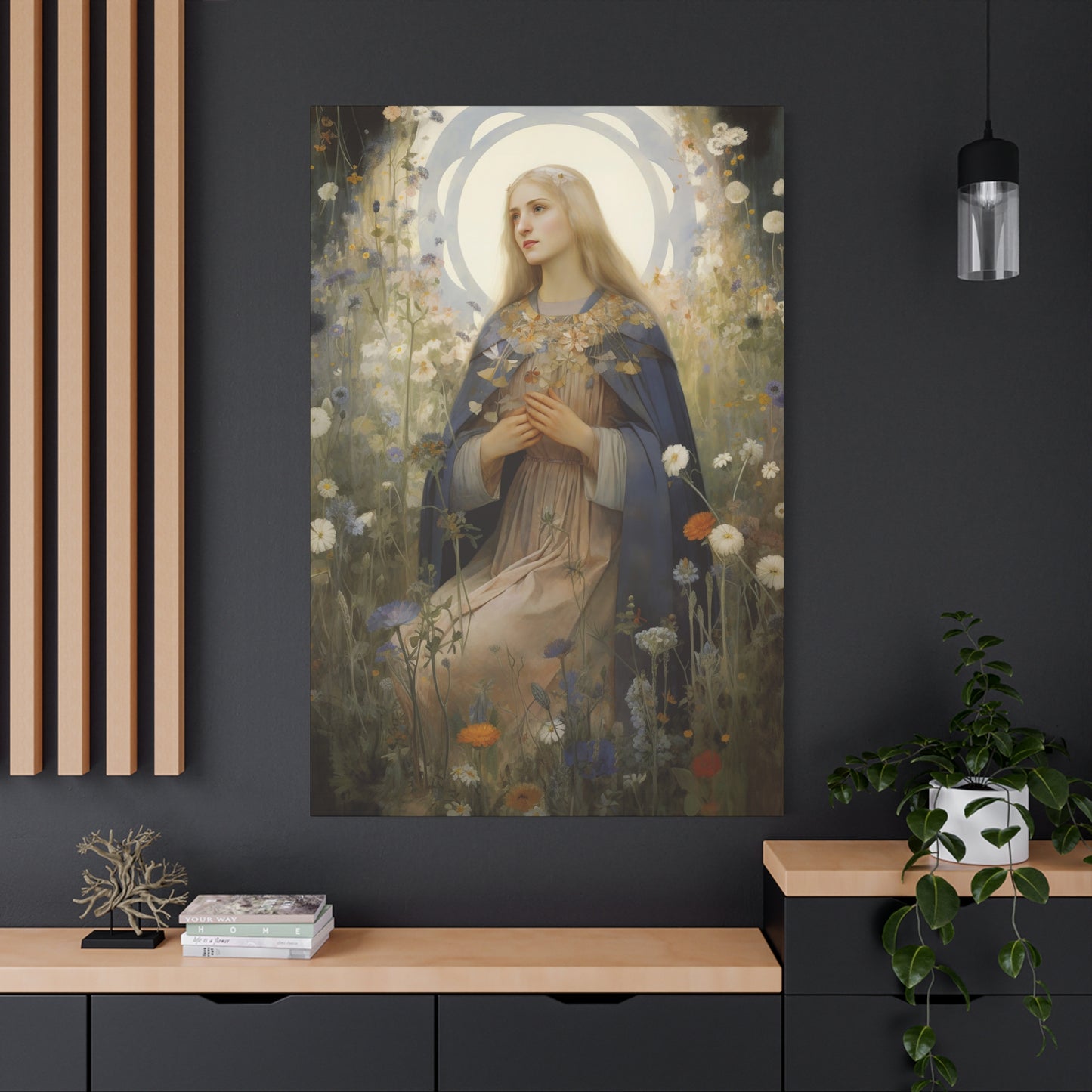 Saint Hildegard of Bingen - Museum Wrapped Canvas - Sanctified Souls Print - Religious Art for your Home