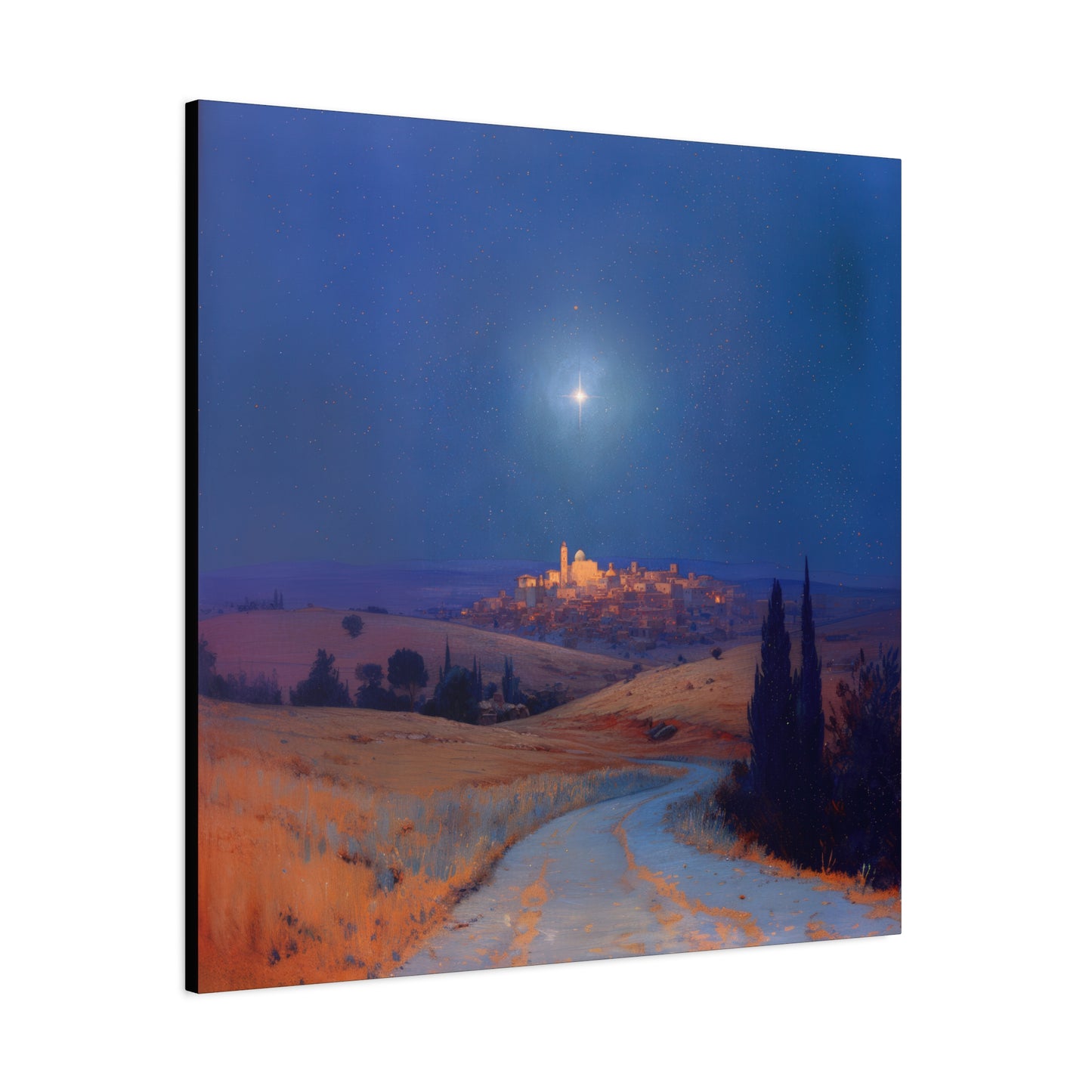 Bethlehem Wrapped in the Light of His Coming - Gallery Wrapped Canvas - Print - Religious Art for your Home - Catholic