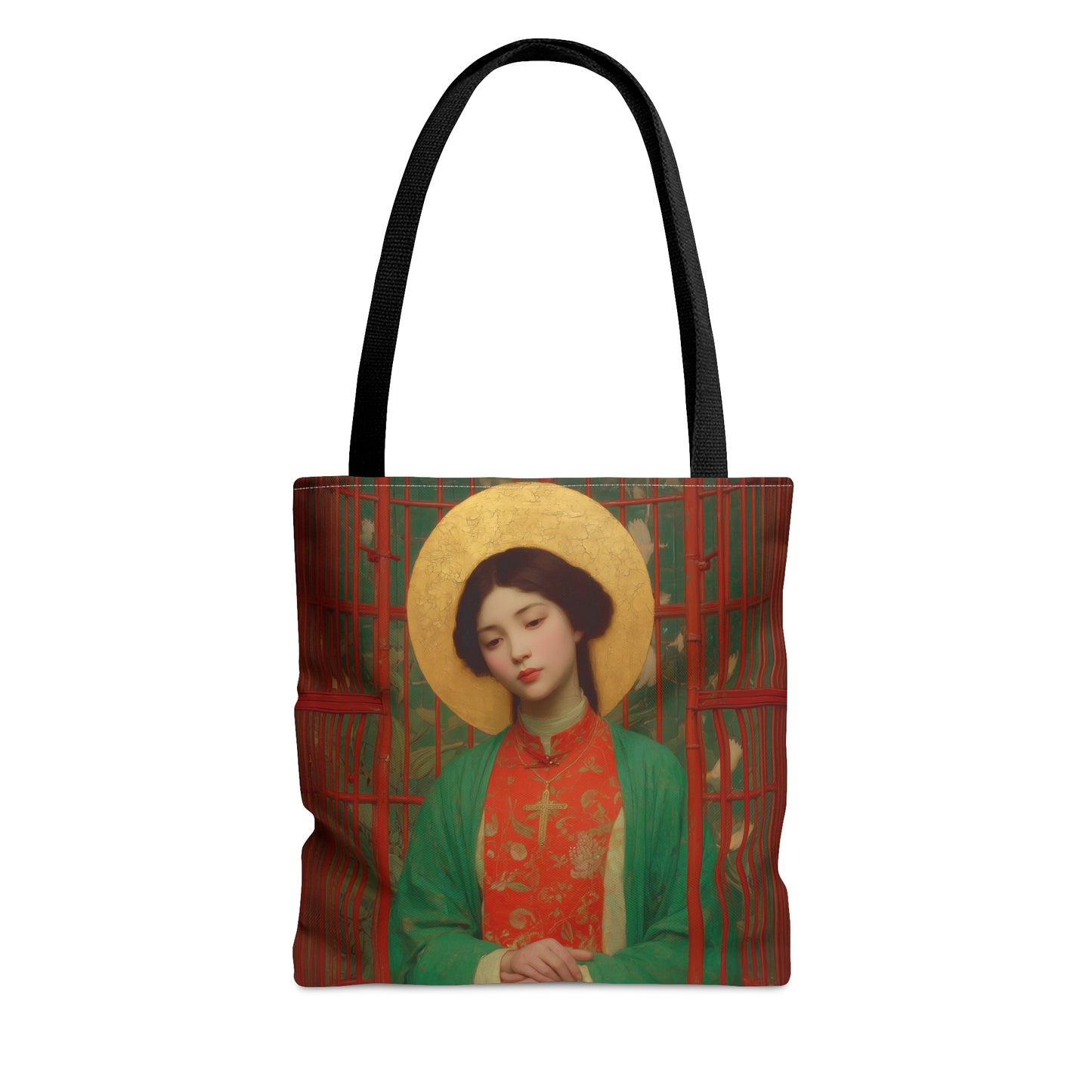 Saint Agnes Tsao Kou Ying - Tote Bag - Large Medium Small Faith Art Bag - Bible Study Faith Purse - Double Sided