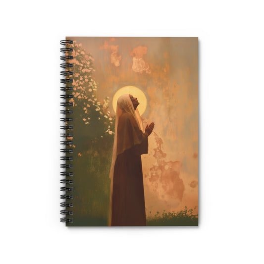 Saint Monica - Sanctified Souls Art - Religious Based Notebook - Spiral Notebook - Prayer journal