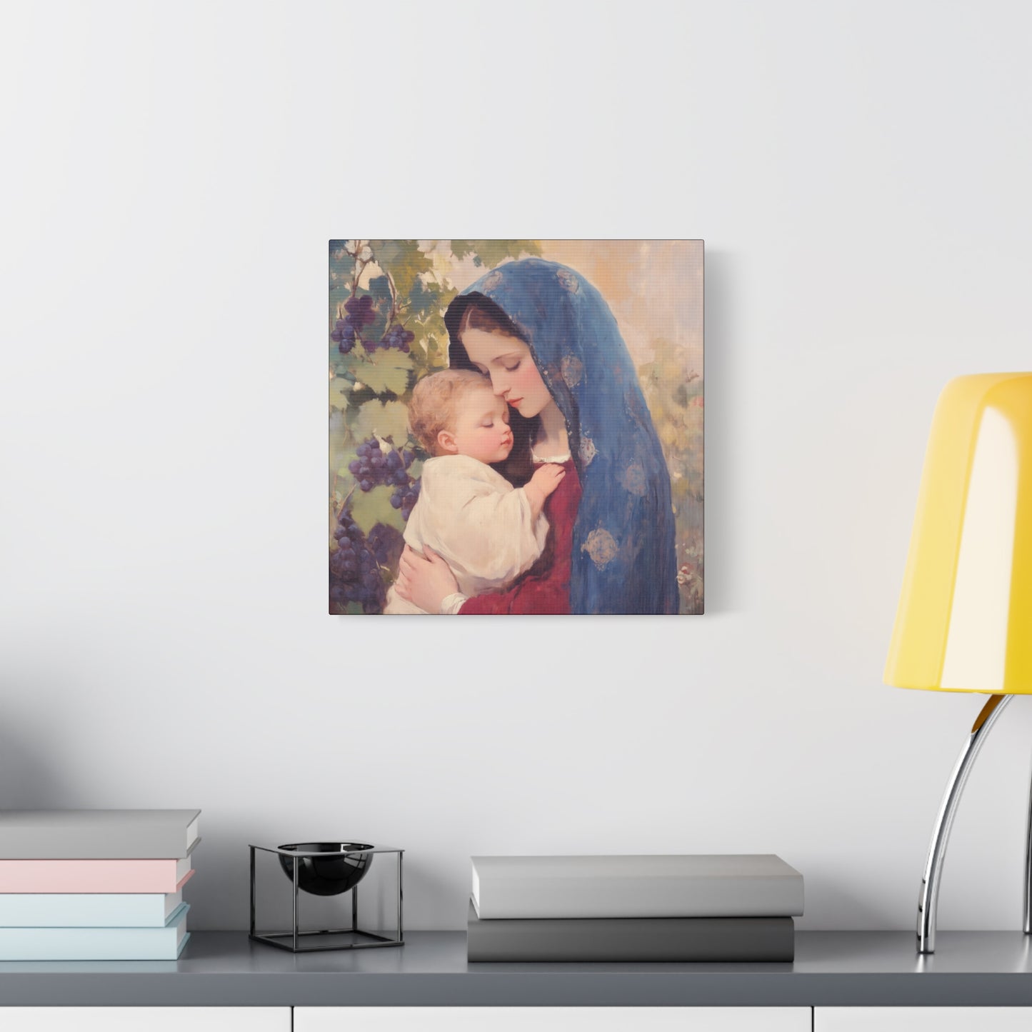 Our Lady of the Grapes / Out Lady of the Harvest - Gallery Wrapped Canvas - Print - Religious Art for your Home - Catholic Art