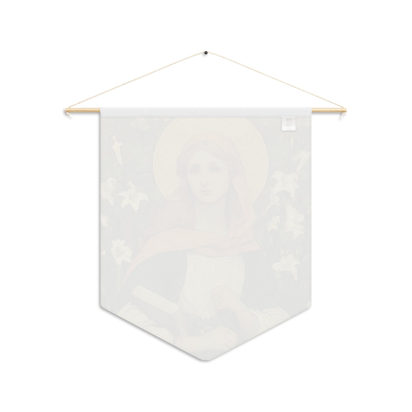 Saint Dymphna Pennant / Banner / Wall Hanging - Prayer room art - Catholic Home - 18" x 21"