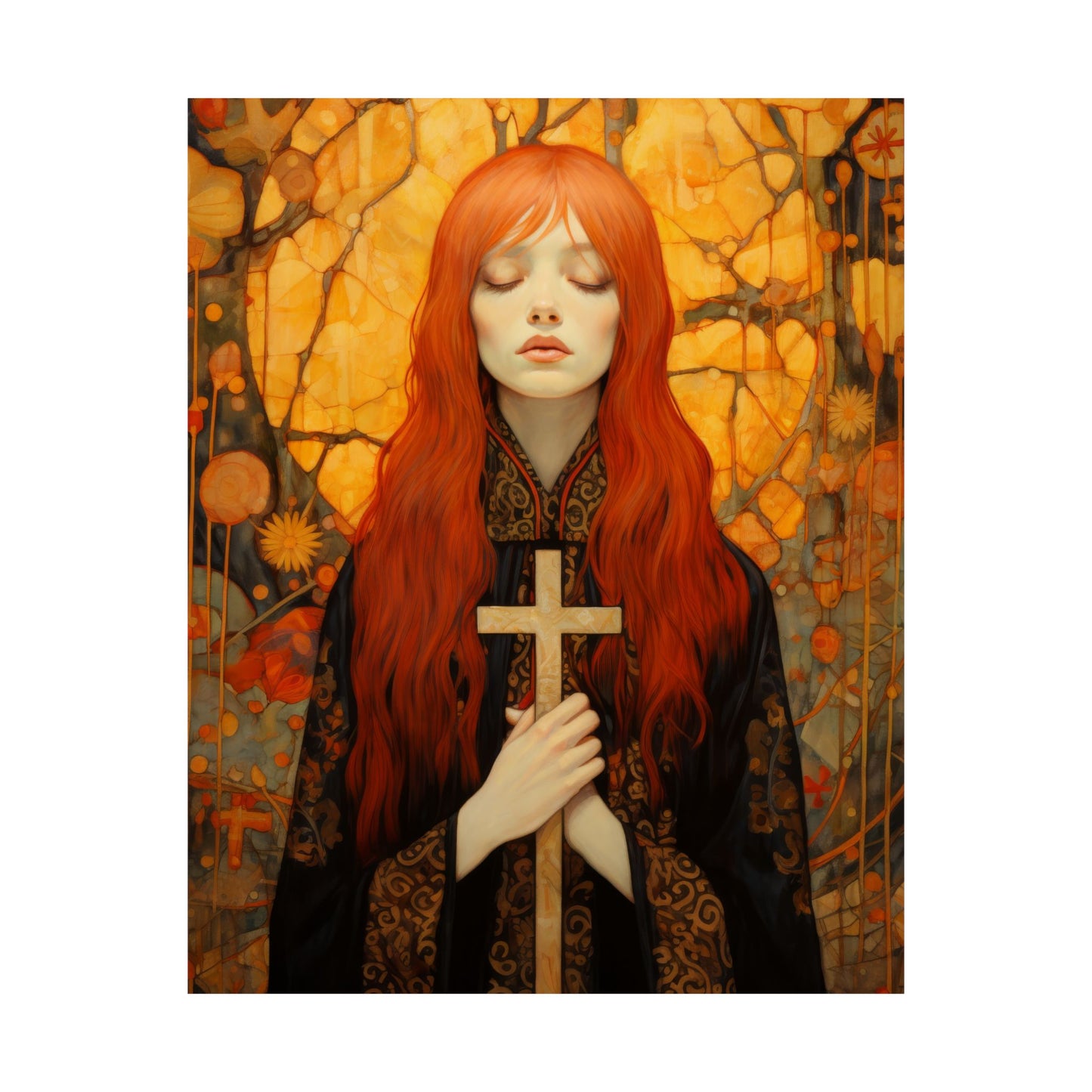 Saint Mary Magdalene - Inner Light and Peace Print - Sanctified Souls Print - Multiple Sizes - Premium Matte Vertical Posters