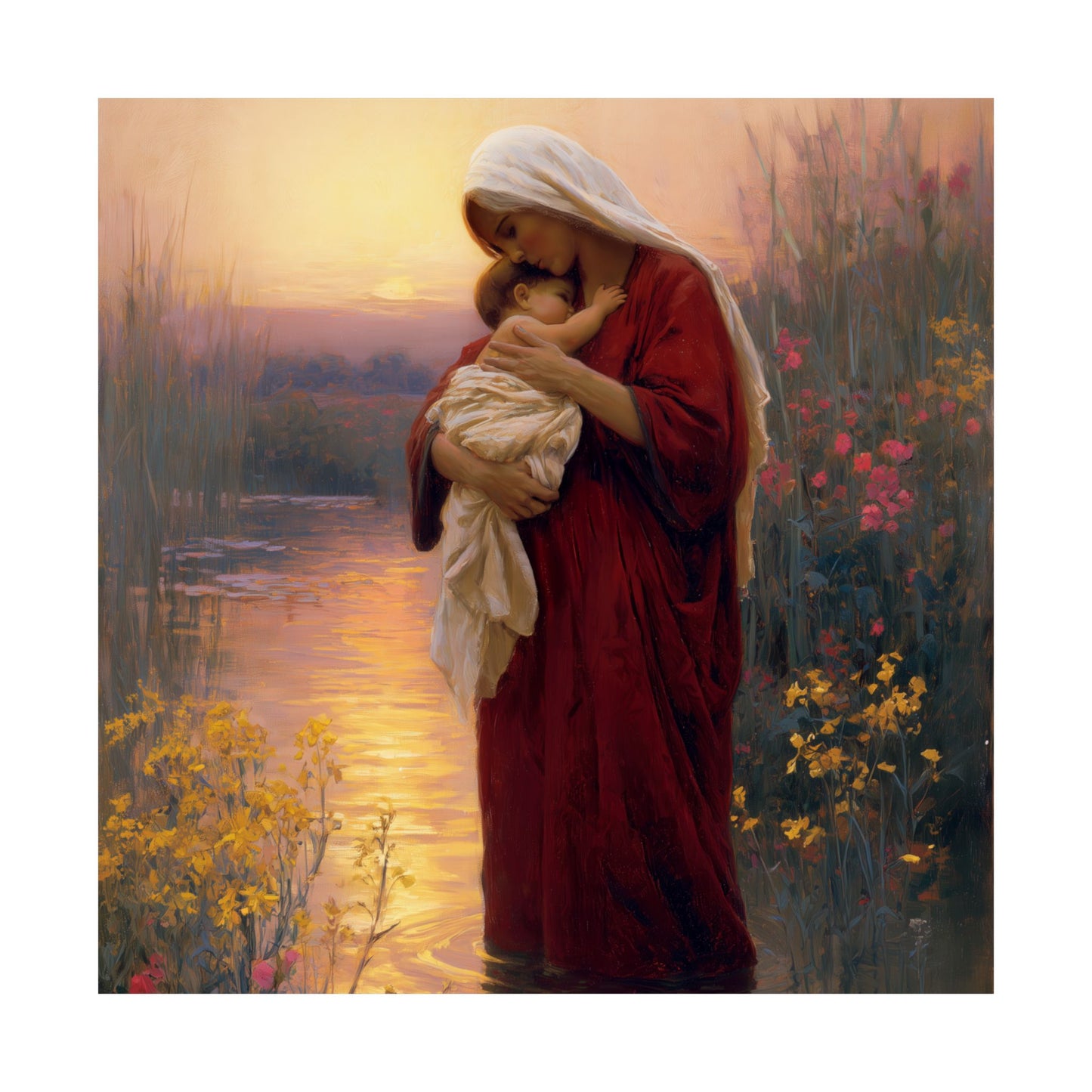Saint Elizabeth, Mother to John the Baptist - Sanctified Souls Print - Multiple Sizes - Premium Matte Vertical Posters