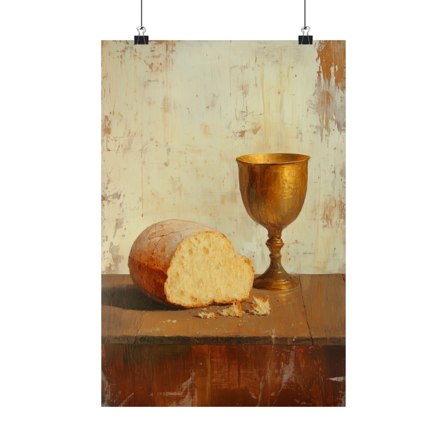 Cup of Sorrows, Bread of Life  - Sanctified Souls Print - Multiple Sizes - Premium Matte Vertical Posters - Catholic