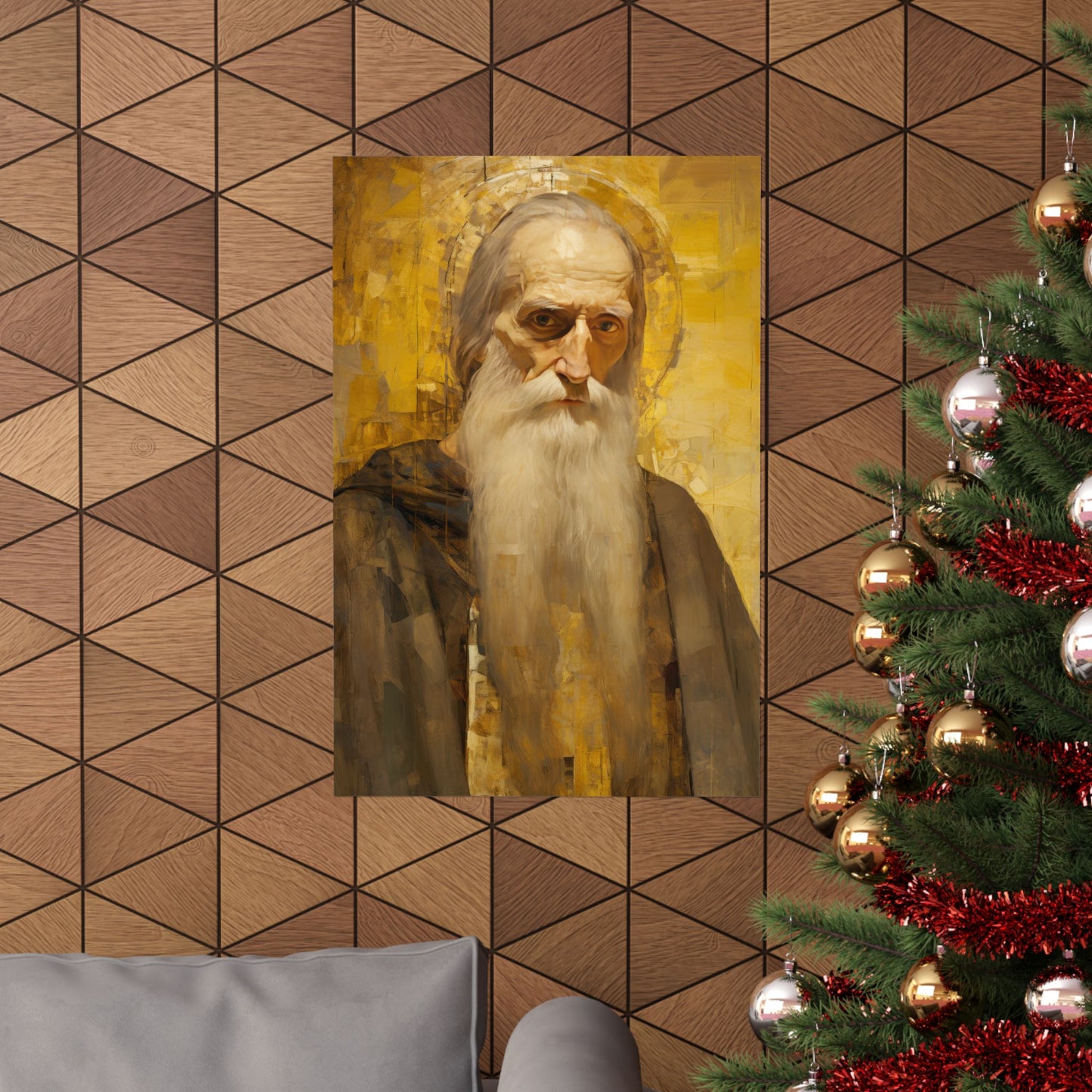 Saint Athanasius the Athonite Poster Print - Sanctified Souls Print - Multiple Sizes - Premium Posters - Catholic Art for your home