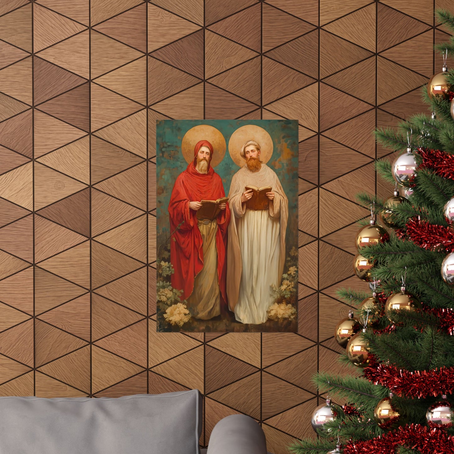 Saints Cosmas and Damian -  Catholic Art - Multiple Sizes - Premium Posters - Catholic Art - Christian Home - Brother Martyr Art - Christian