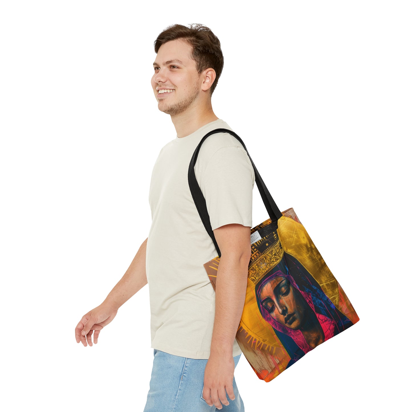 Mother Mary - Queen of the Universe  Tote Bag - Large Medium Small Faith Art Bag - Catholic Faith Purse - Religious Carry All