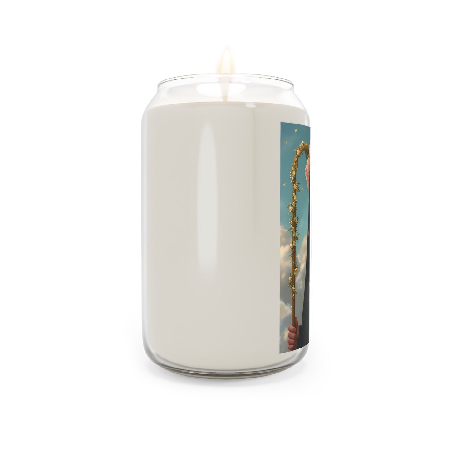 Saint Aldegund / Aldegundis - Scented Prayer Candle, 13.75oz - Tall Size - Religious Prayer Candle - Catholic Art