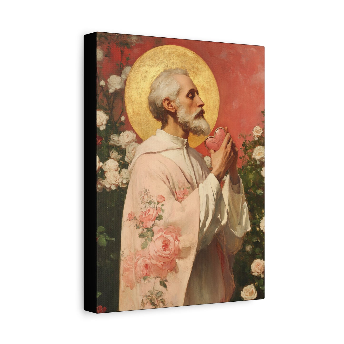 Saint Valentine - Multiple Sizes - Catholic Home art - Museum Wrapped Canvas - Sanctified Souls Print - Catholic Saint Art