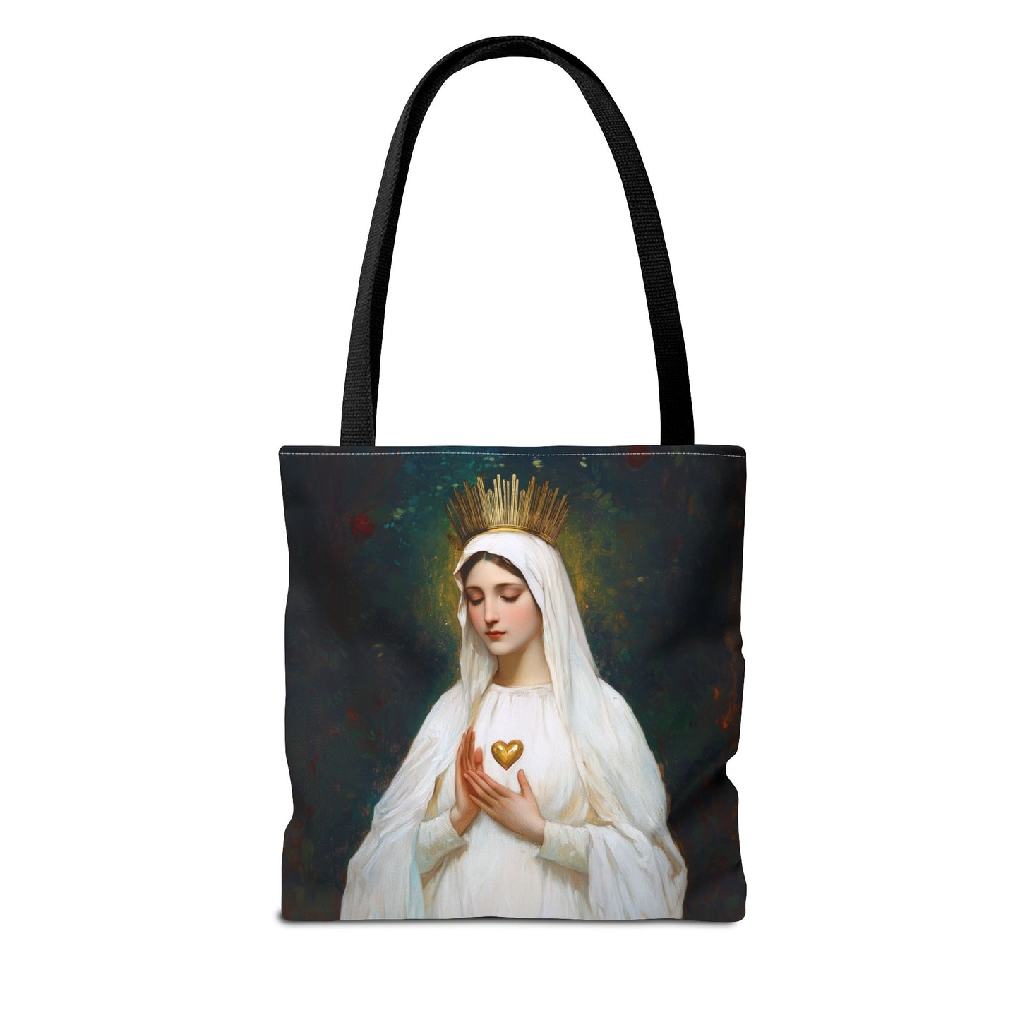 Our Lady of Beauraing - Our Lady of the Golden Heart - Marian Art - Tote Bag - Large Medium Small Faith Art Bag - Tote Purse