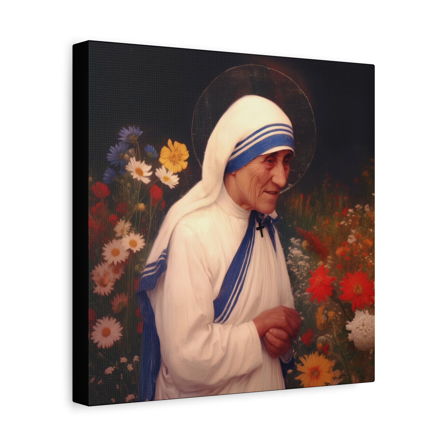 Saint Teresa of Calcutta -  Museum Wrapped Canvas - Sanctified Souls Print - Religious Art for your Home - Catholic Patron Saint Art