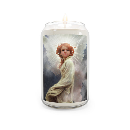 The Archangel Daniel Candle  - Scented Candle, 13.75oz - Religious Prayer Candle - Guardian Angel artwork - Divine Inspired Angel Magic