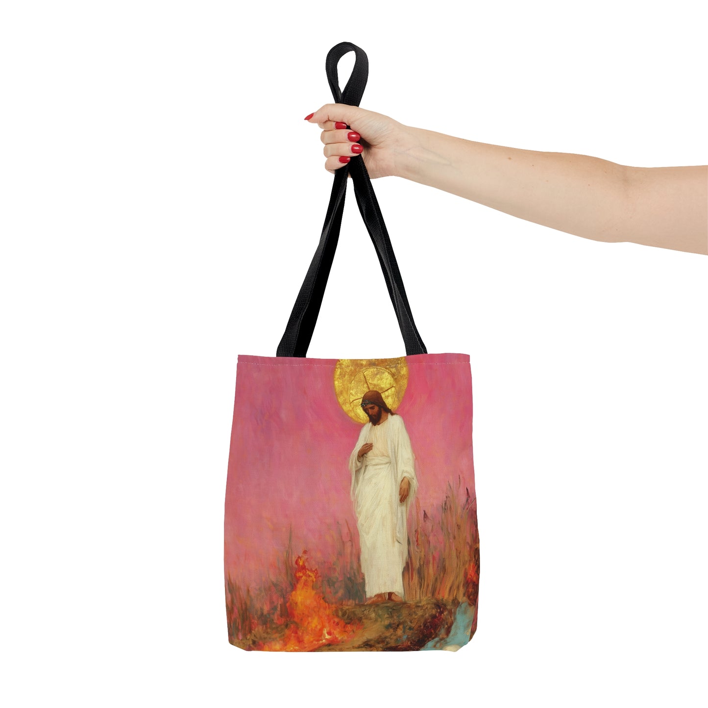 The Stone Cracked Beneath His FeetTote Bag - Large Medium Small Faith Art Bag - Catholic Faith Purse - Double Sided
