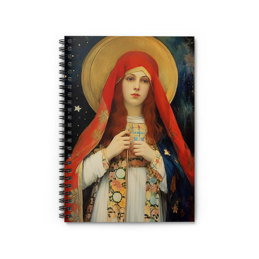 Saint Sabina Journal - Sanctified Souls Art - Religious Based Notebook - Spiral Notebook - Ruled Line