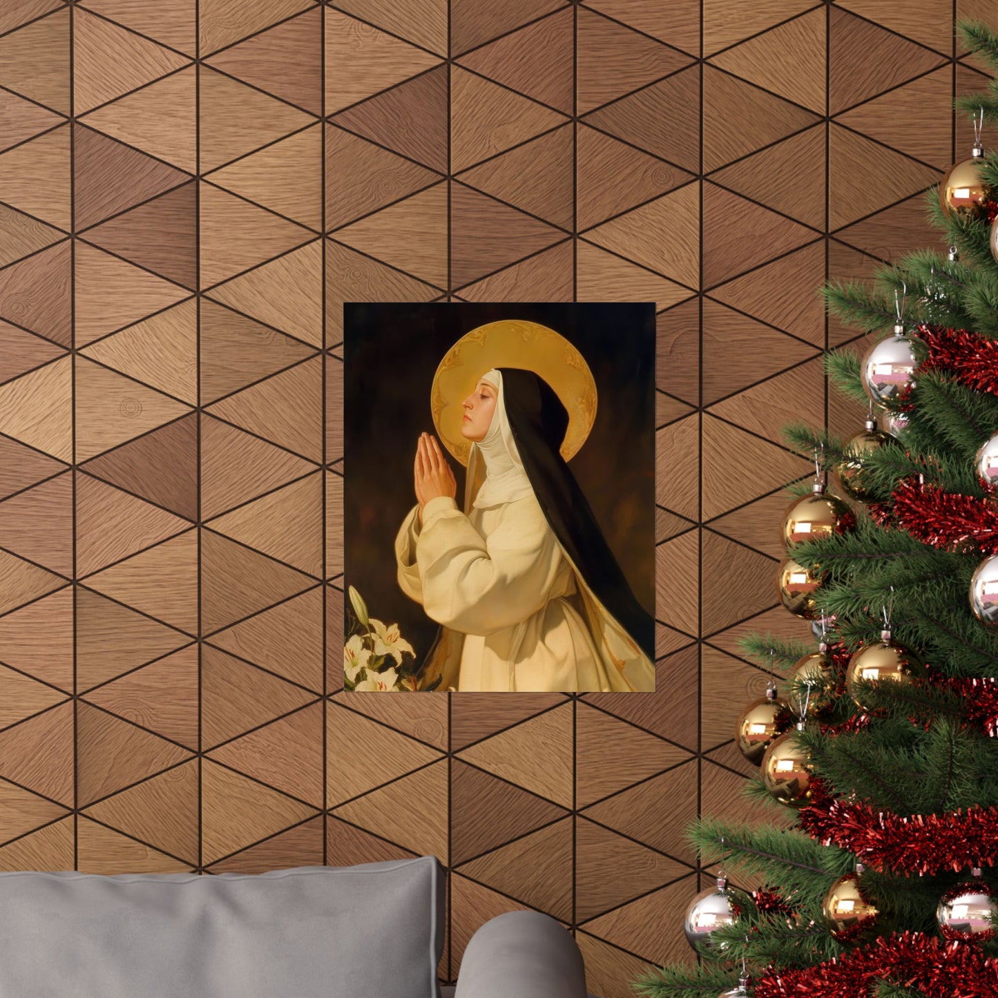 Saint Lutgardis Poster Print - Sanctified Souls Print - Multiple Sizes - Premium Posters - Catholic Art for your home