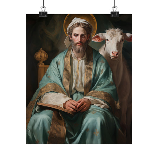 Saint Luke the Evangelist - Sanctified Souls Print - Multiple Sizes - Premium Matte Vertical Posters