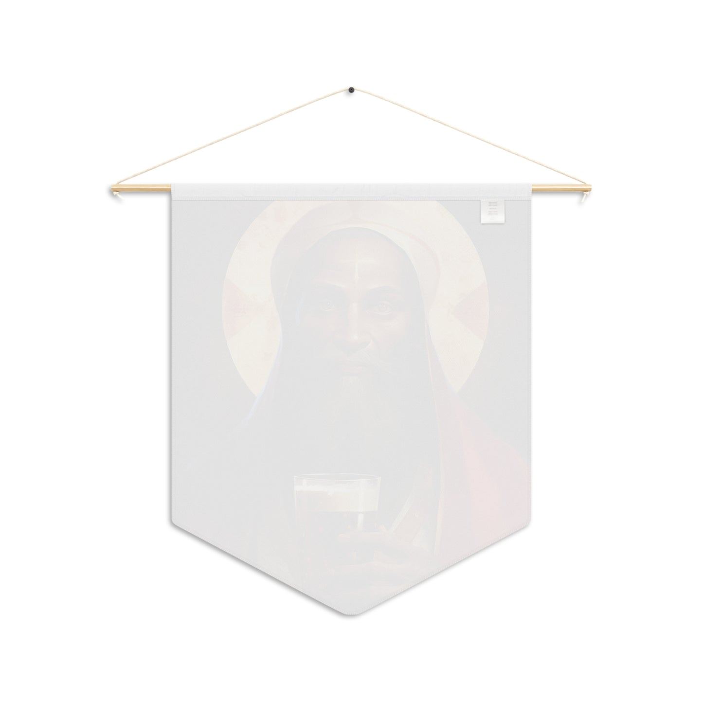 Saint Augustine of Hippo Wall Banner / Wall Hanging - Prayer room art - Catholic Home Art - Our Lady of Guadalupe - 18" x 21"