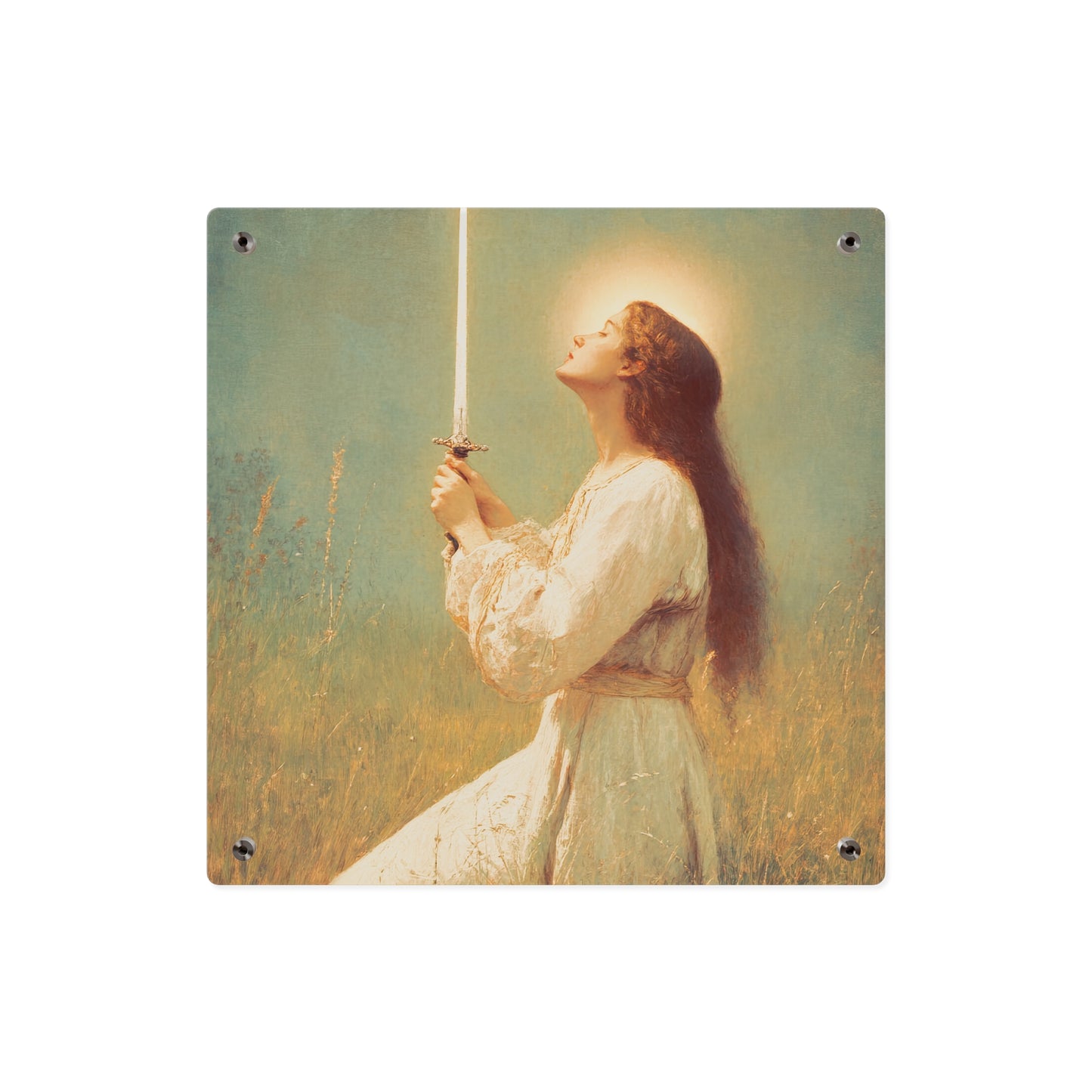 Saint Joan of Arc Wall Art Panel - Ready to Hang Acrylic Print - Catholic Saint Art - Patron Saint Print - No Frame needed