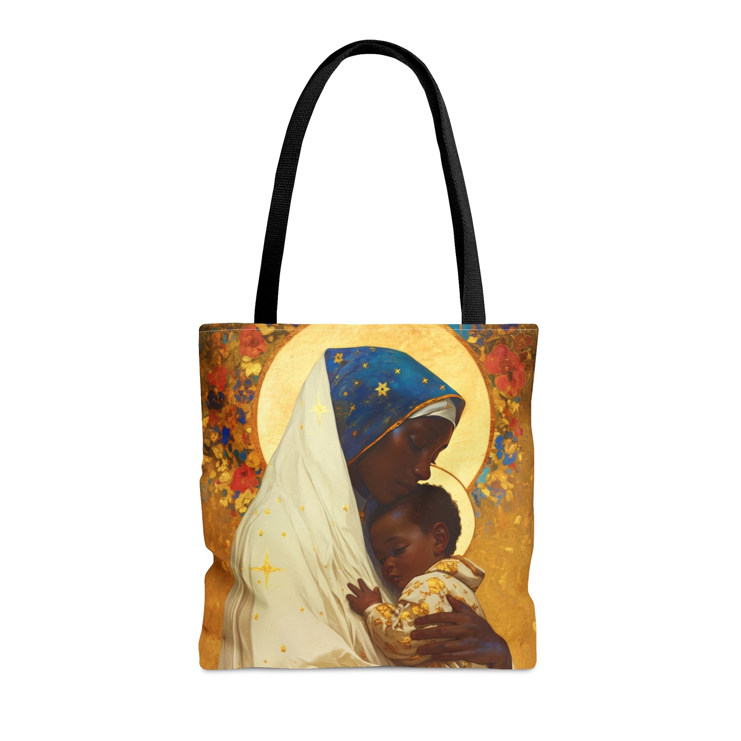 Queen of Peace and Love- Our Lady of Kibeho's Message Tote Bag - Large Medium Small Faith Art Bag - Catholic Faith Purse - Religious