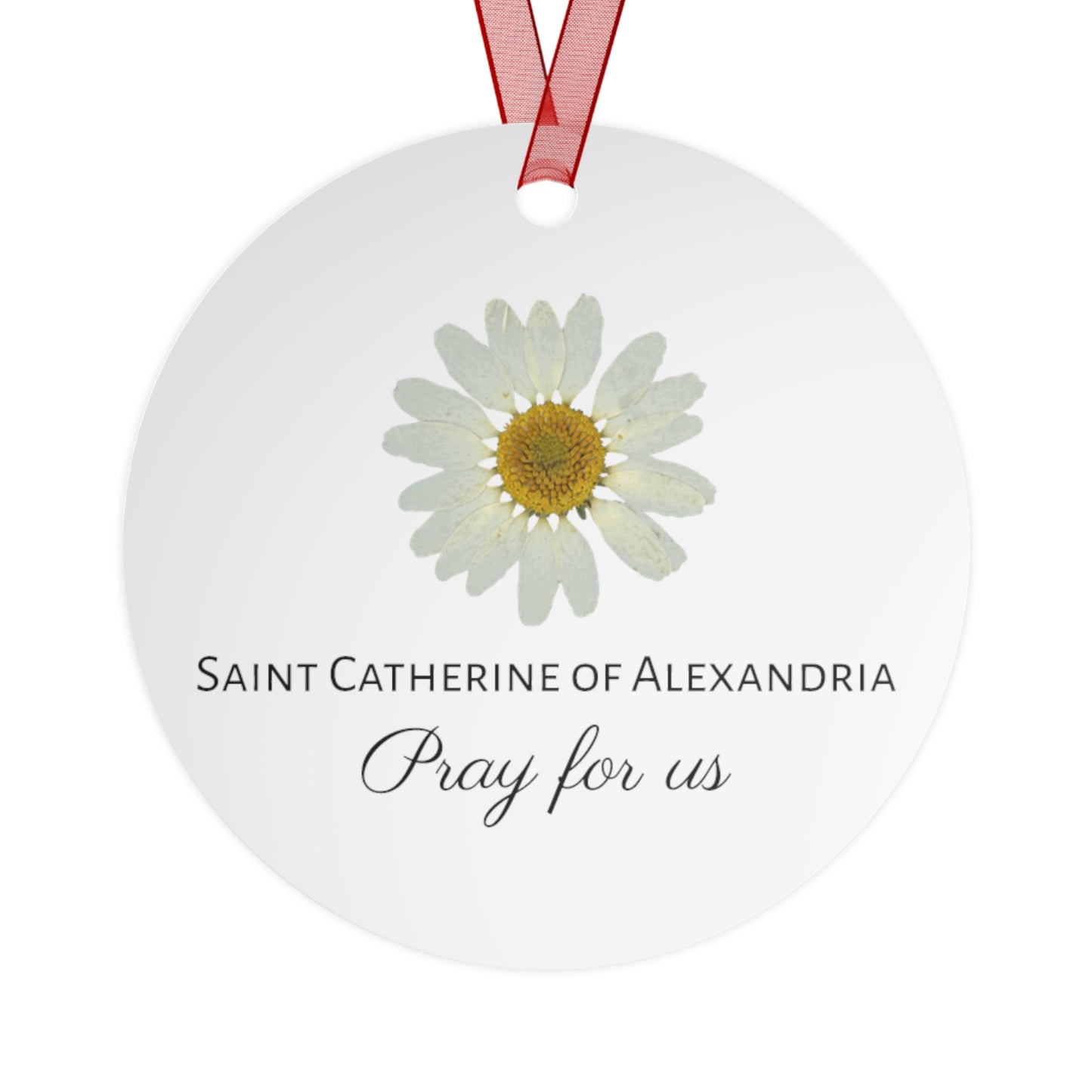 Saint Catherine of Alexandria Metal Ornament - Religious Holiday Christmas Ornament and Keepsake - Prayer Ornament